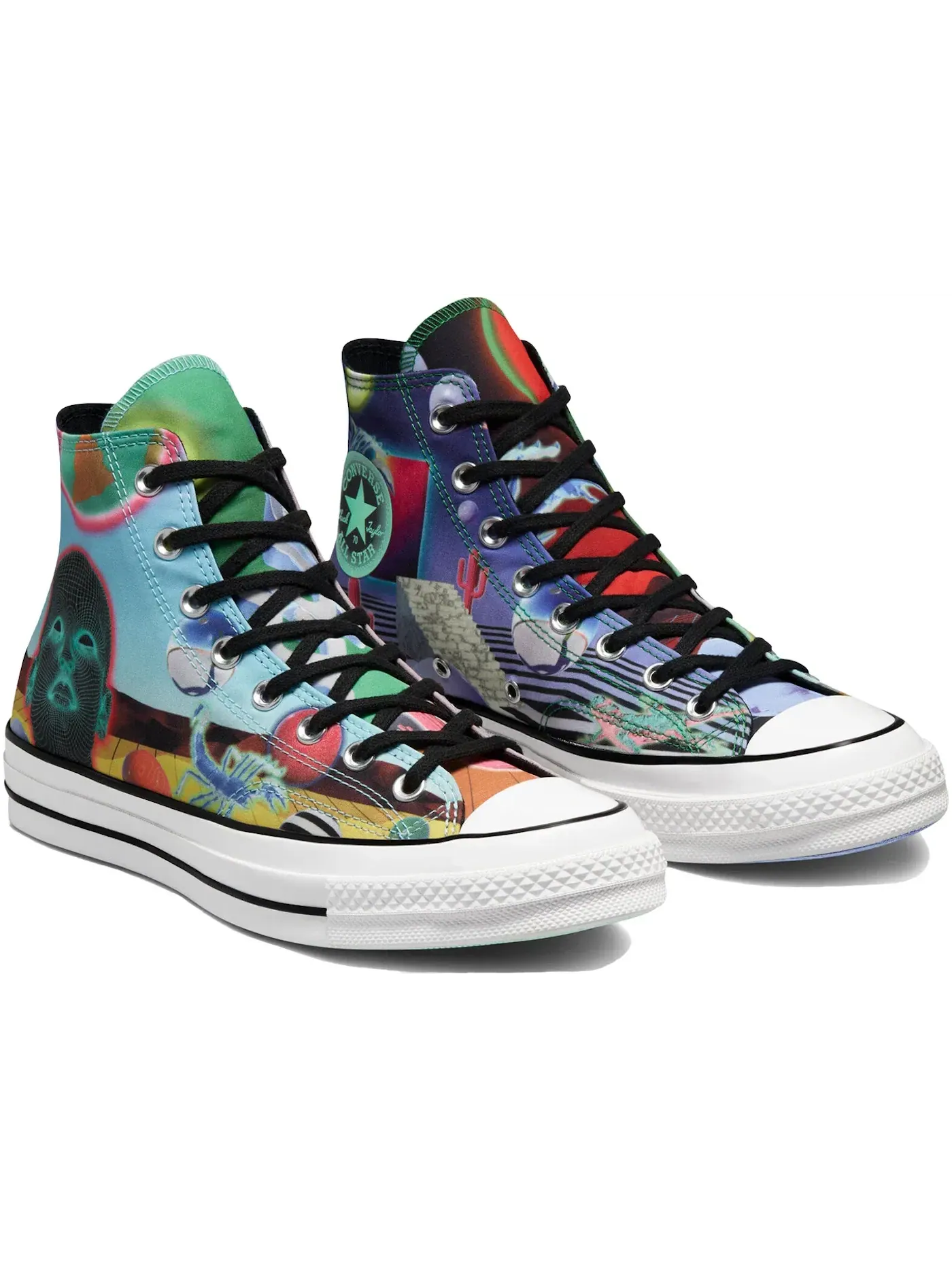 Мужские кеды Lifestyle с принтом Converse Chuck Taylor All Star 70 Hi — изображение 1 из 2, зеленый