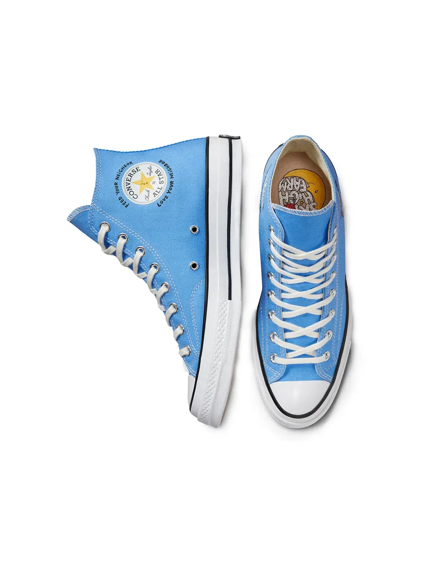 Мужские кроссовки с принтом Converse Chuck Taylor All Star 70 Hi Converse — изображение 5 из 5, синий/мульти/белый