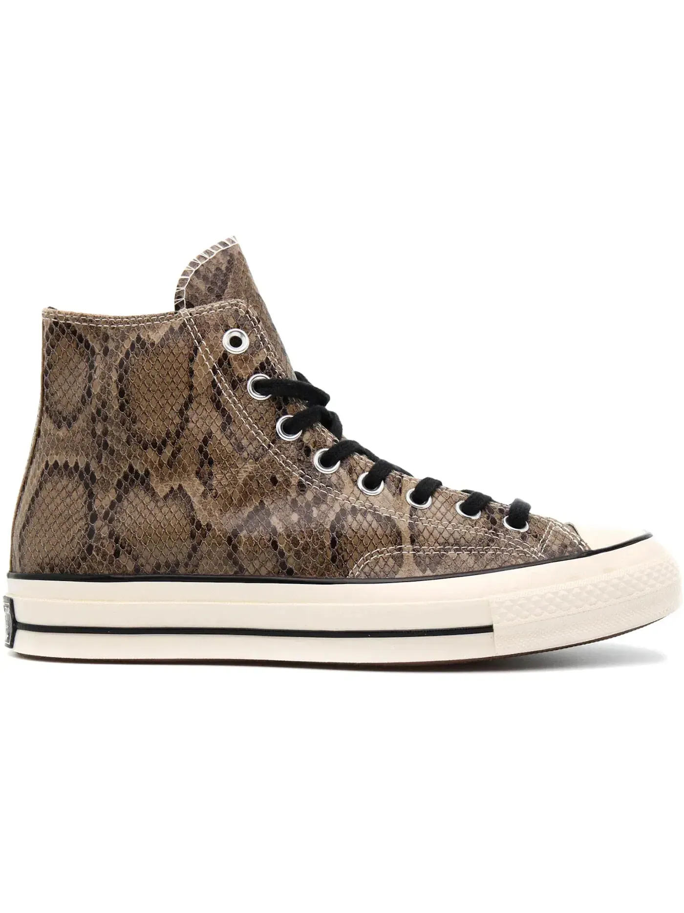 Мужские кроссовки с принтом под змеиную кожу Converse Chuck Taylor All Star 70 Hi — изображение 1 из 2, коричневый черный