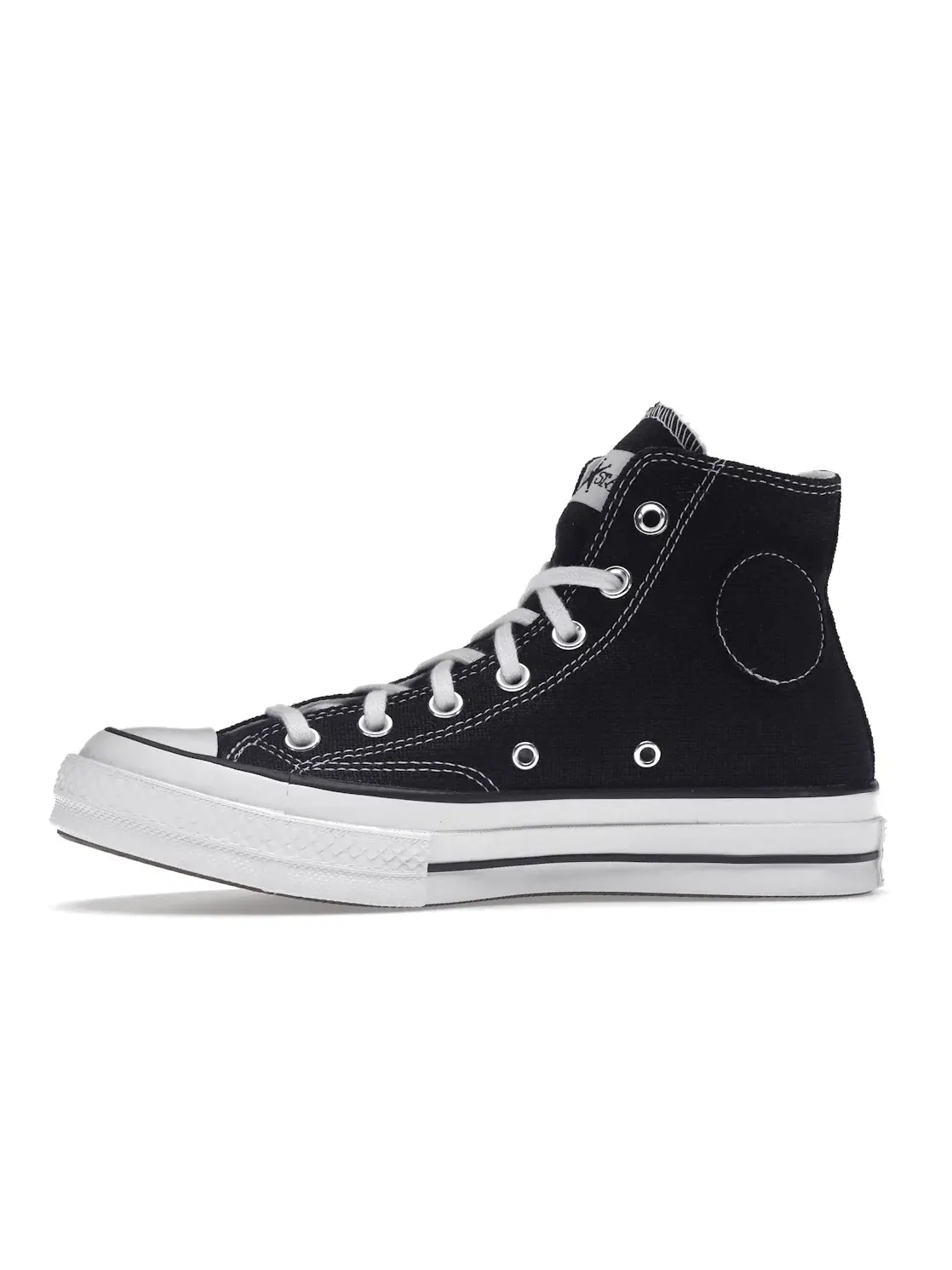 Мужские кроссовки с удлиненной вышивкой Converse Chuck Taylor All Star 70 Hi Stüssy — изображение 4 из 5, черный/белый/черный