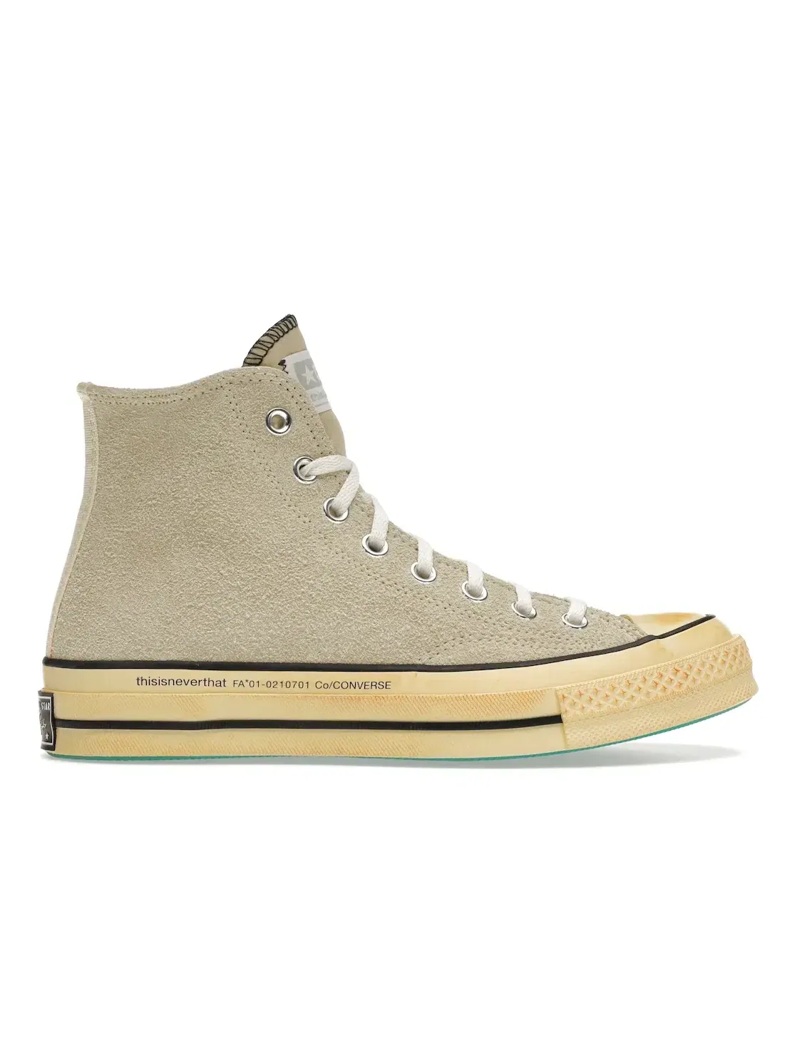 Унисекс кроссовки из замши с принтом Converse Chuck Taylor All Star 70 Hi — изображение 1 из 5, желтый