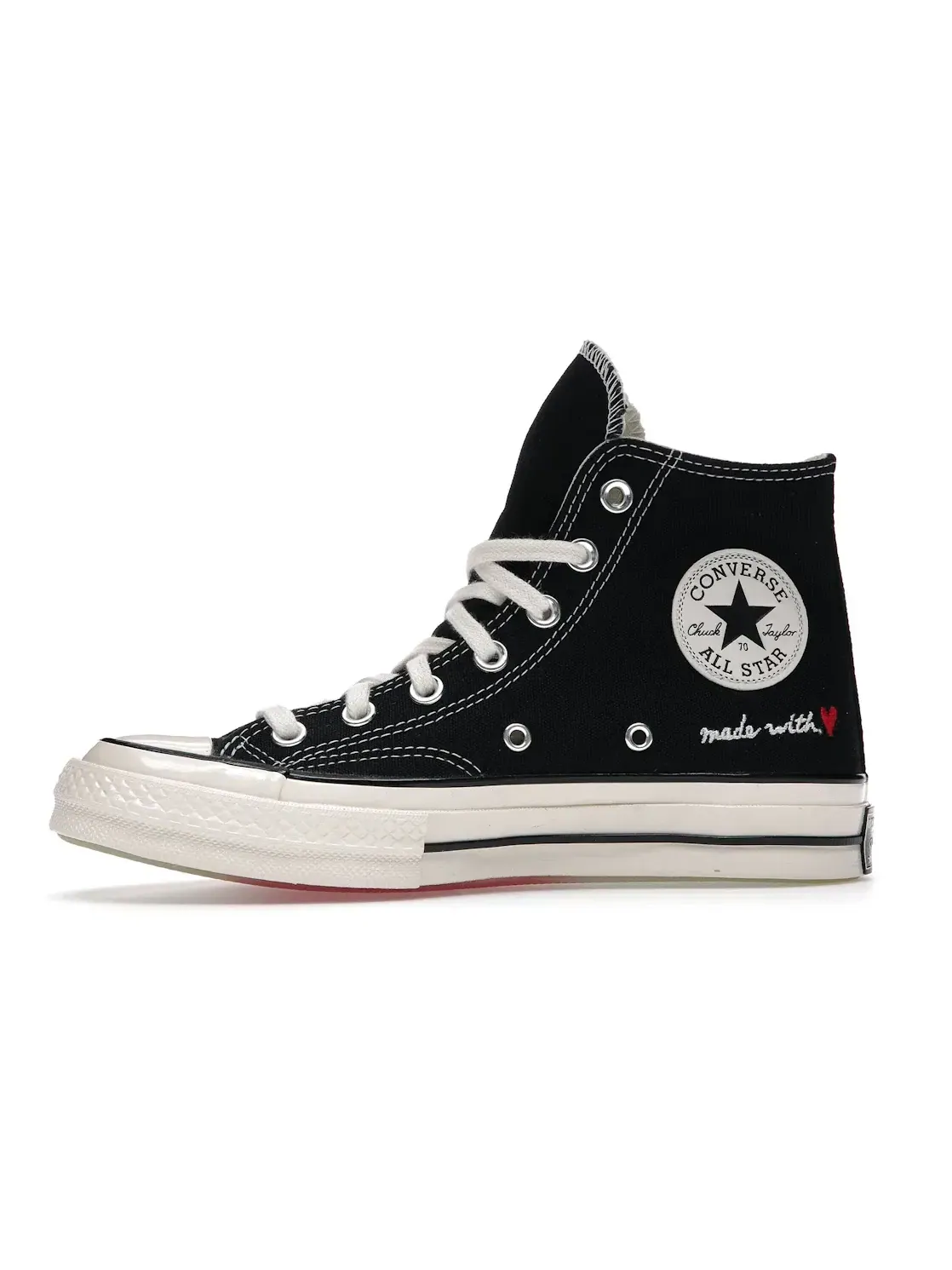 Мужские кроссовки с принтом Converse Chuck Taylor All Star 70 Hi — изображение 4 из 5, черный/белый/красный