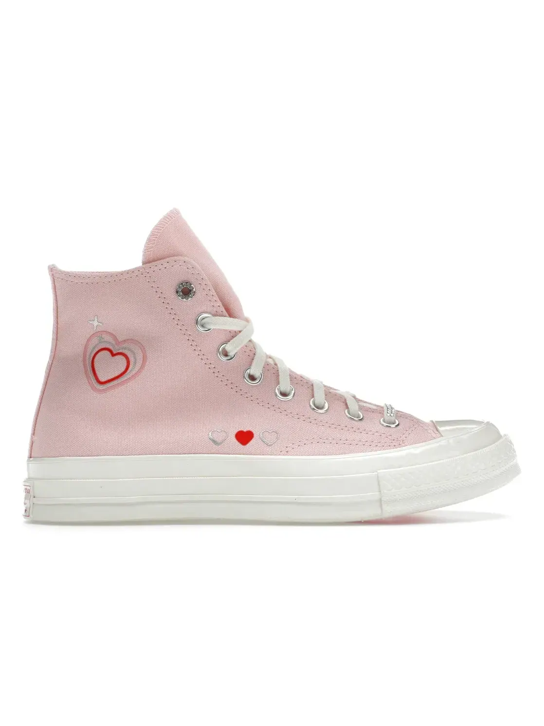 Женские кроссовки высокие Converse Chuck Taylor All Star 70 Hi Y2K Heart, Donut Glaze/Egret — изображение 1 из 5