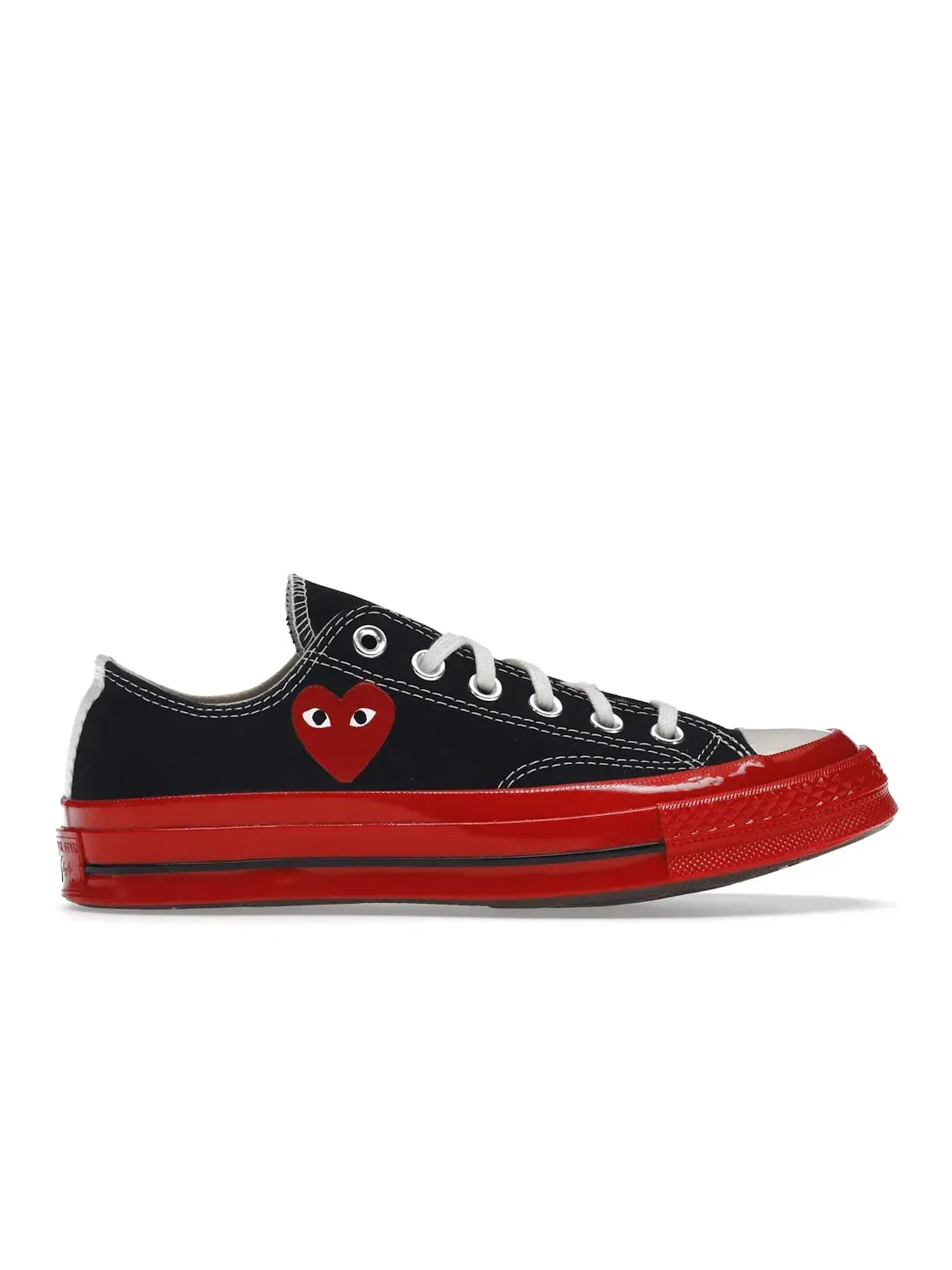 Унисекс-кроссовки с принтом Comme des Garcons PLAY Converse Chuck Taylor All Star 70 Ox — изображение 1 из 5, черный/красный