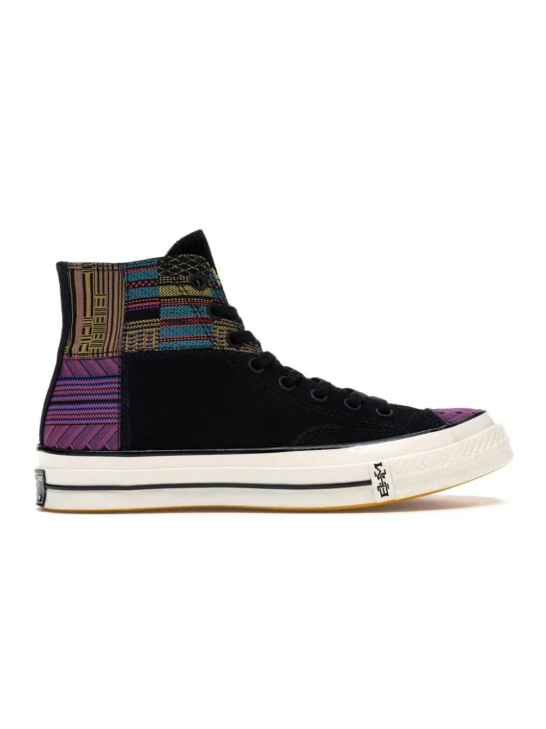 Мужские кроссовки с принтом Converse Chuck Taylor All Star 70 Hi Patchwork BHM Converse — изображение 1 из 5, черный/белый