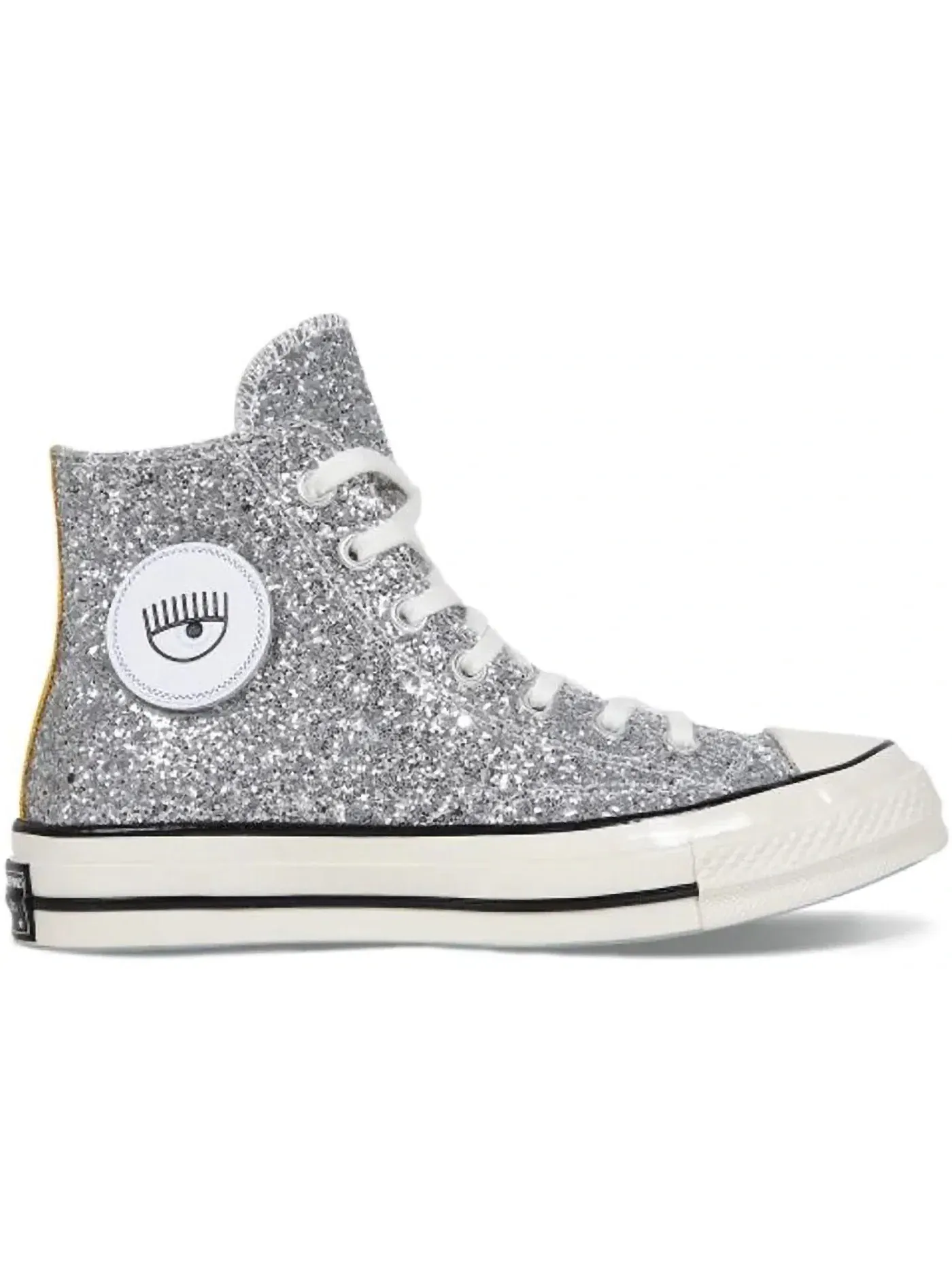 Женские кроссовки с блестками Converse Chuck Taylor All Star 70 Hi Chiara Ferragni — изображение 1 из 2, серебристый