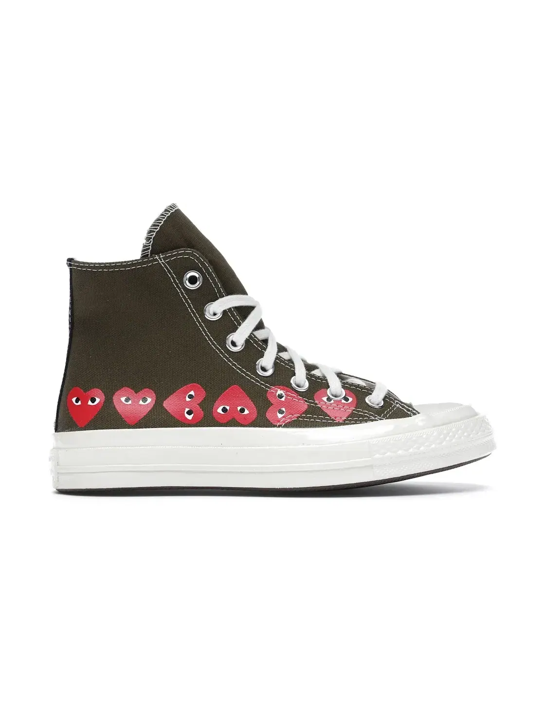 Мужские кроссовки с принтом Converse Chuck Taylor All Star 70 Hi Comme des Garcons Play Multi Heart — изображение 1 из 5