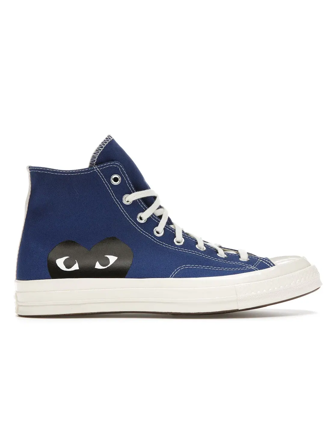 Мужские кроссовки высокие с принтом Comme Des Garcons PLAY Converse — изображение 1 из 4, синий//черный