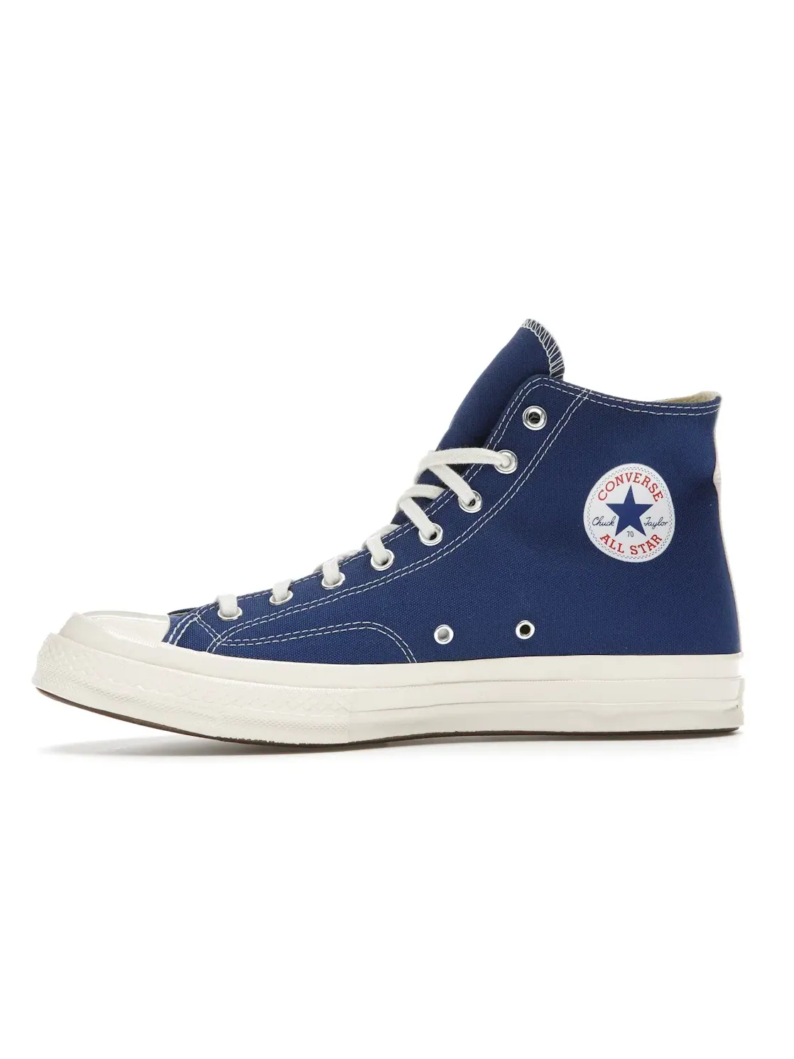 Мужские кроссовки высокие с принтом Comme Des Garcons PLAY Converse — изображение 3 из 4, синий//черный