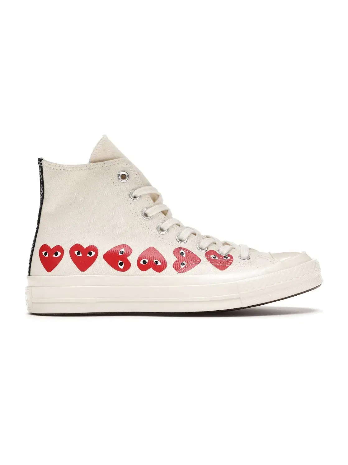 Мужские кроссовки с принтом Converse Chuck Taylor All Star 70 Hi Comme des Garcons Play Multi-Heart — изображение 1 из 5