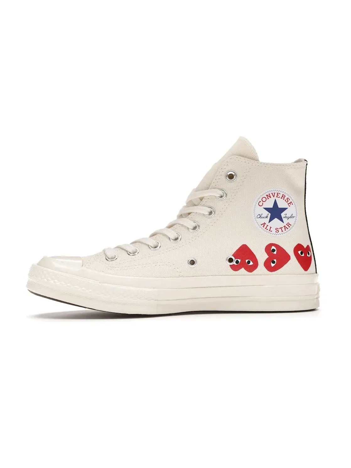 Мужские кроссовки с принтом Converse Chuck Taylor All Star 70 Hi Comme des Garcons Play Multi-Heart — изображение 4 из 5