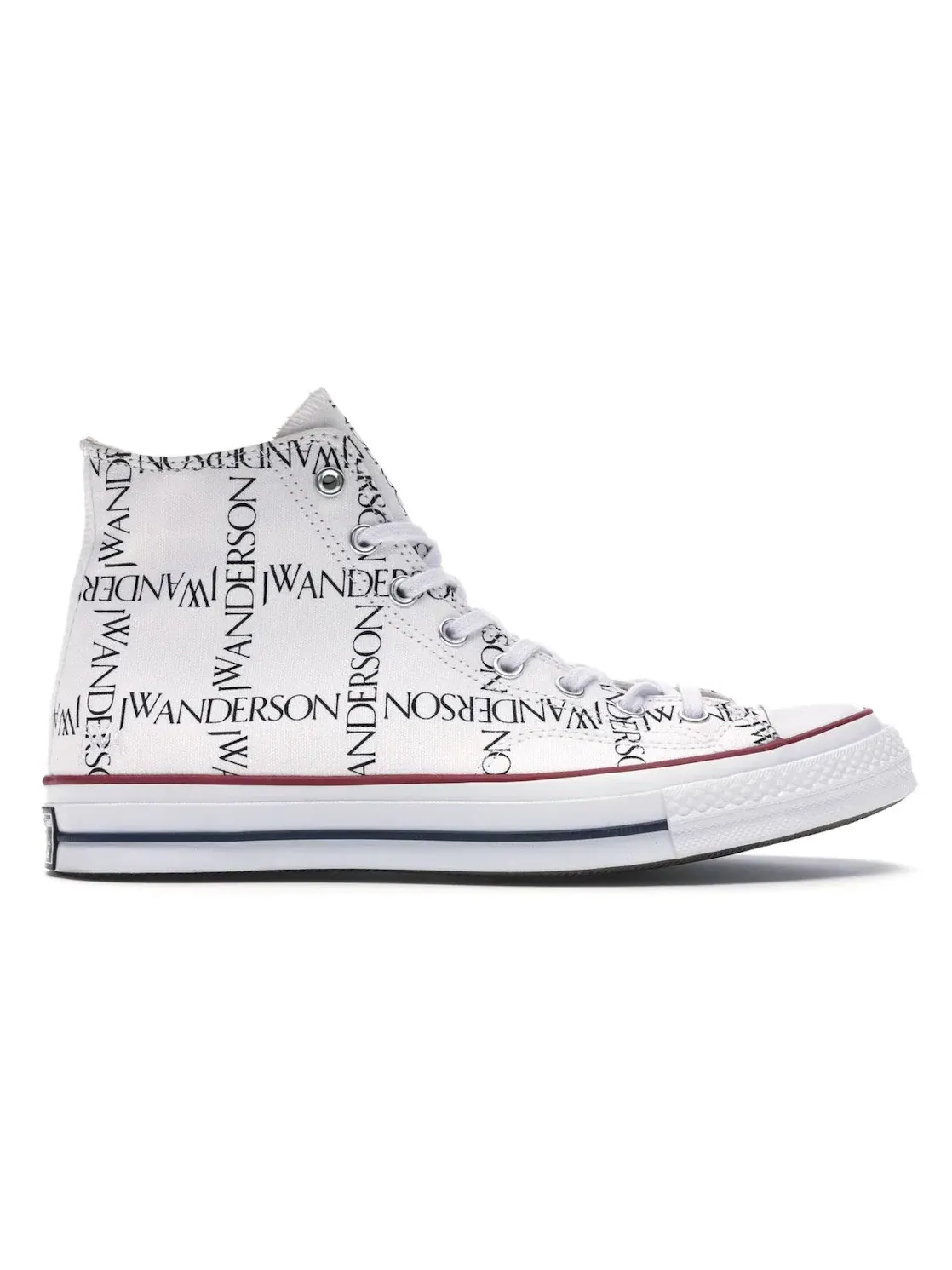 Мужские кроссовки с принтом Converse Chuck Taylor All Star 70 Hi JW Anderson — изображение 1 из 5, белый/черный-красный