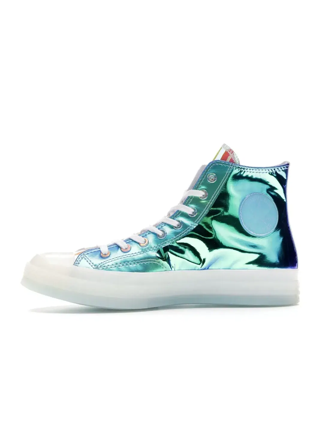 Мужские кроссовки высокие с переливающимся верхом Converse Chuck Taylor All Star 70 Hi — изображение 4 из 5, белый
