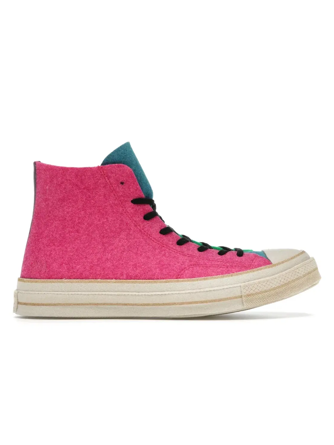 Мужские кроссовки высокие с принтом Converse Chuck Taylor All Star 70 Hi JW Anderson — изображение 1 из 5, фиолетовый/зеленый