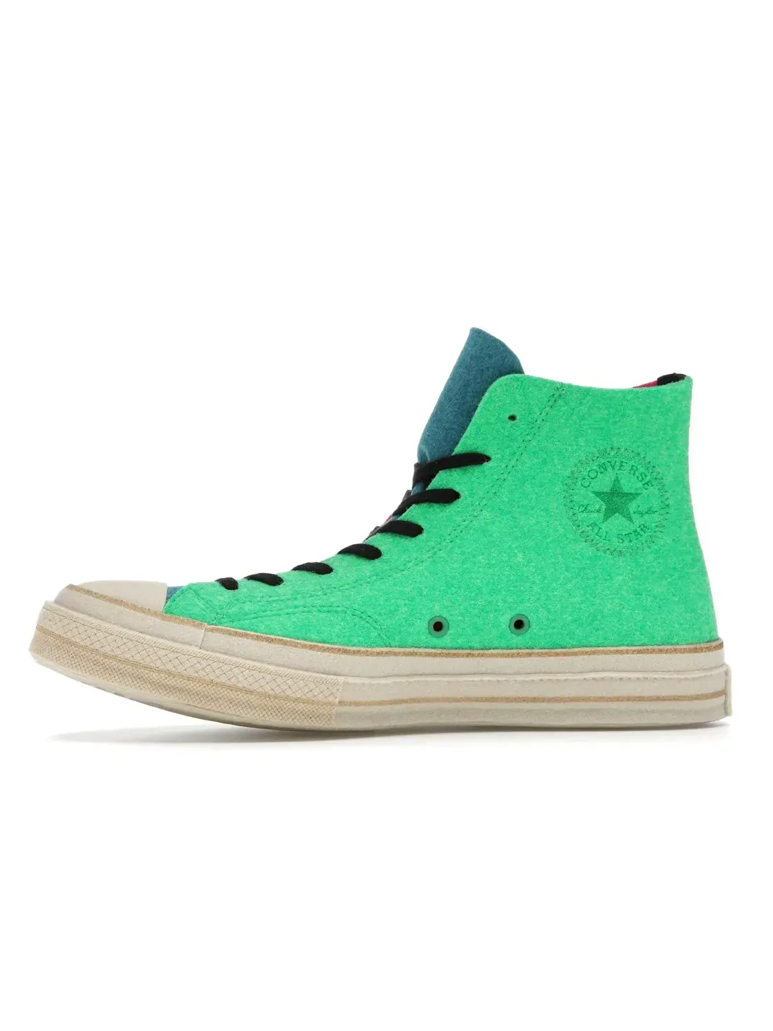 Мужские кроссовки высокие с принтом Converse Chuck Taylor All Star 70 Hi JW Anderson — изображение 4 из 5, фиолетовый/зеленый