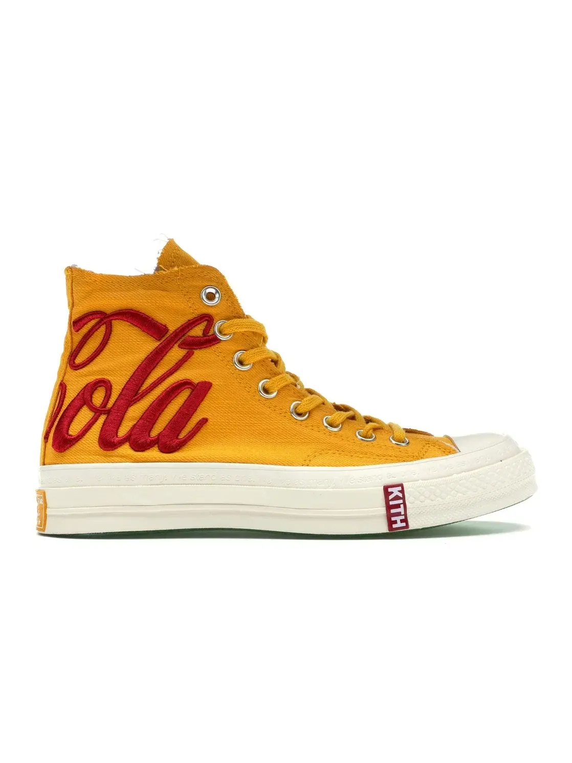 Мужские кроссовки Lifestyle Converse Chuck Taylor All Star 70 Hi Kith x Coca-Cola Yellow — изображение 1 из 5, золотистый