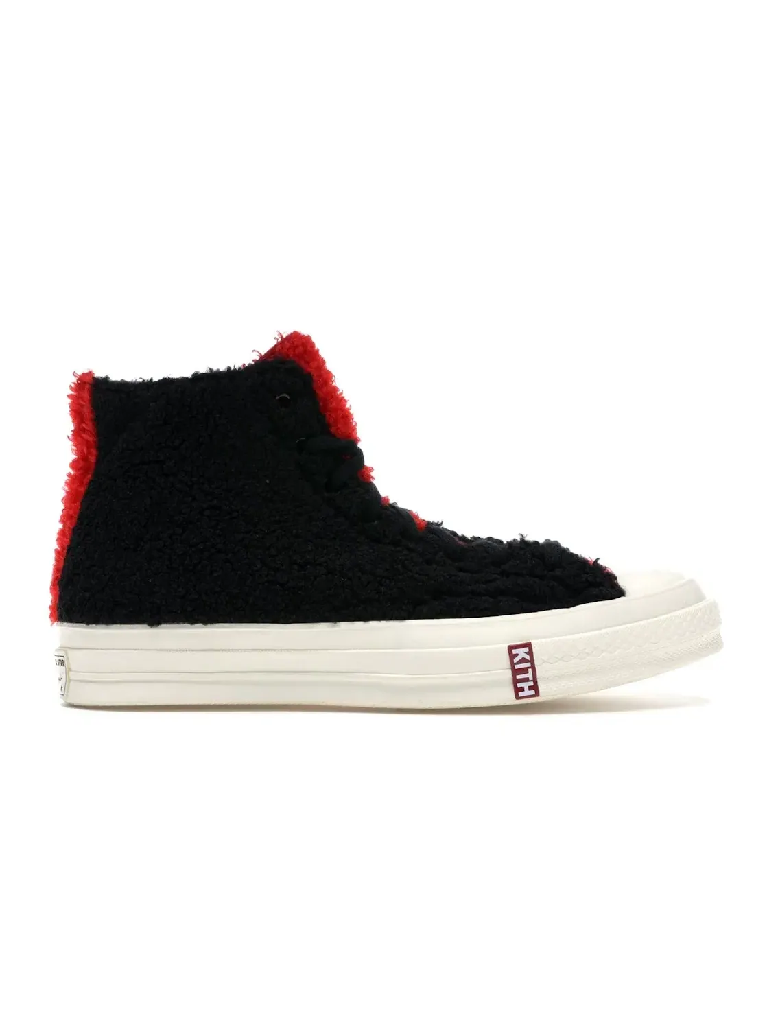 Мужские кроссовки с мехом Converse Chuck Taylor All Star 70 Hi Kith x Disney Fur — изображение 1 из 5, черный/красный
