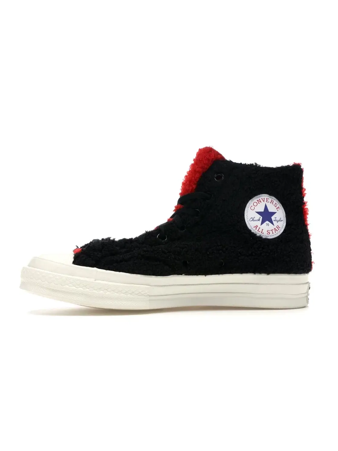 Мужские кроссовки с мехом Converse Chuck Taylor All Star 70 Hi Kith x Disney Fur — изображение 4 из 5, черный/красный