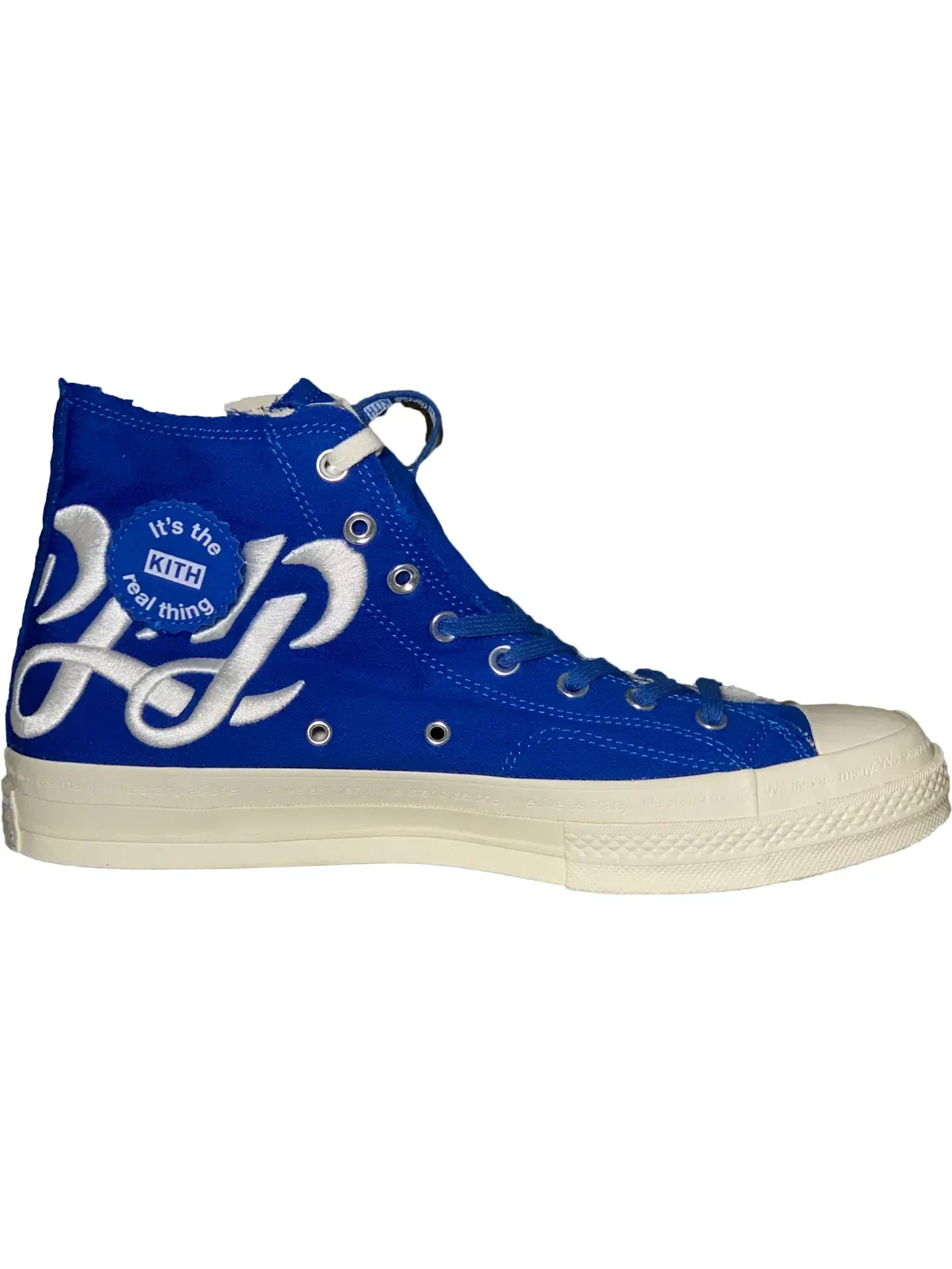 Мужские кеды Lifestyle Converse Chuck Taylor All Star 70 Hi Kith x Coca Cola Hebrew — изображение 1 из 2, синий/белый