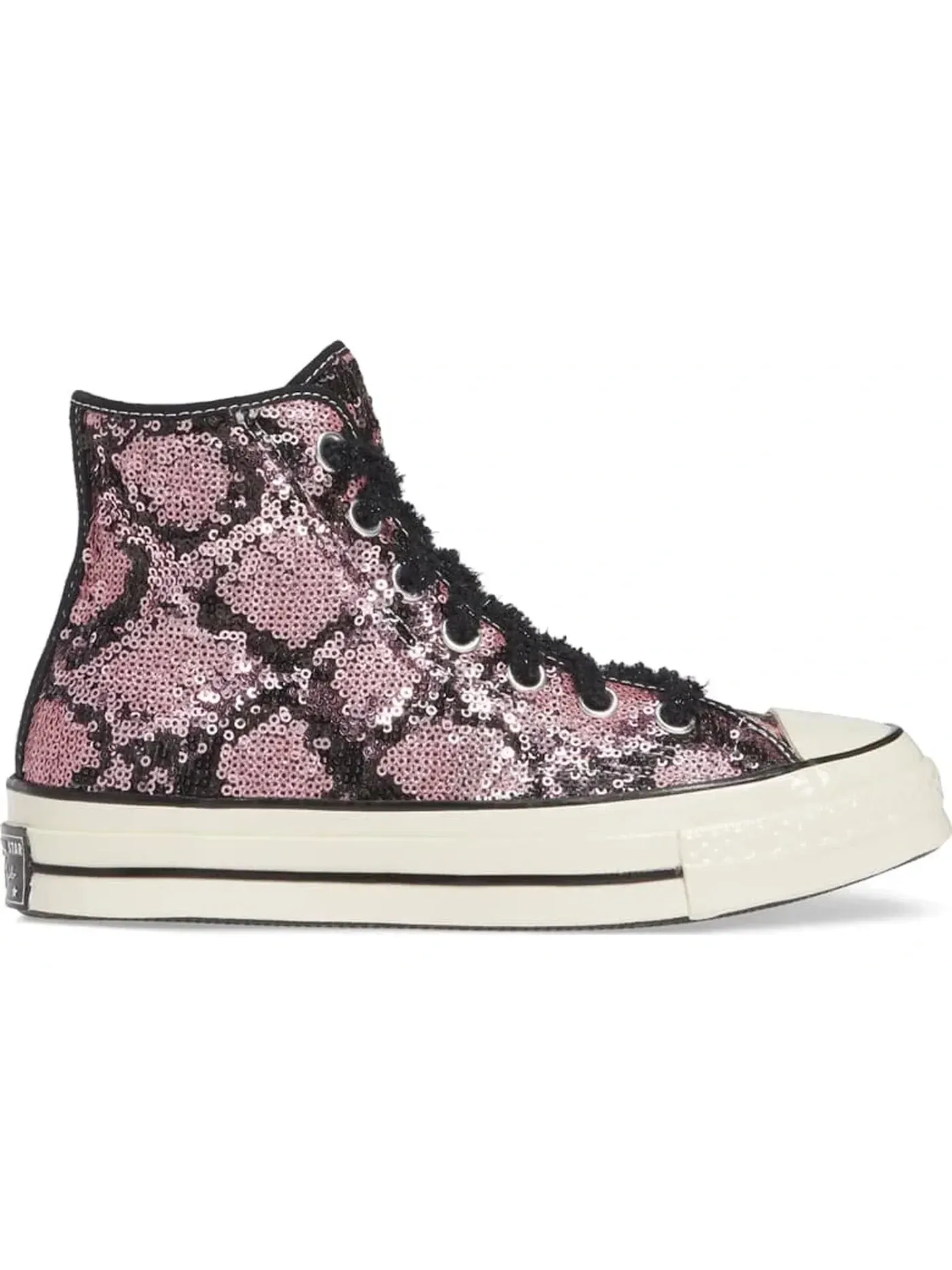 Мужские кеды с блестящим верхом Converse Chuck Taylor All Star 70 Hi Light Sequin — изображение 1 из 2, светлый/-черный