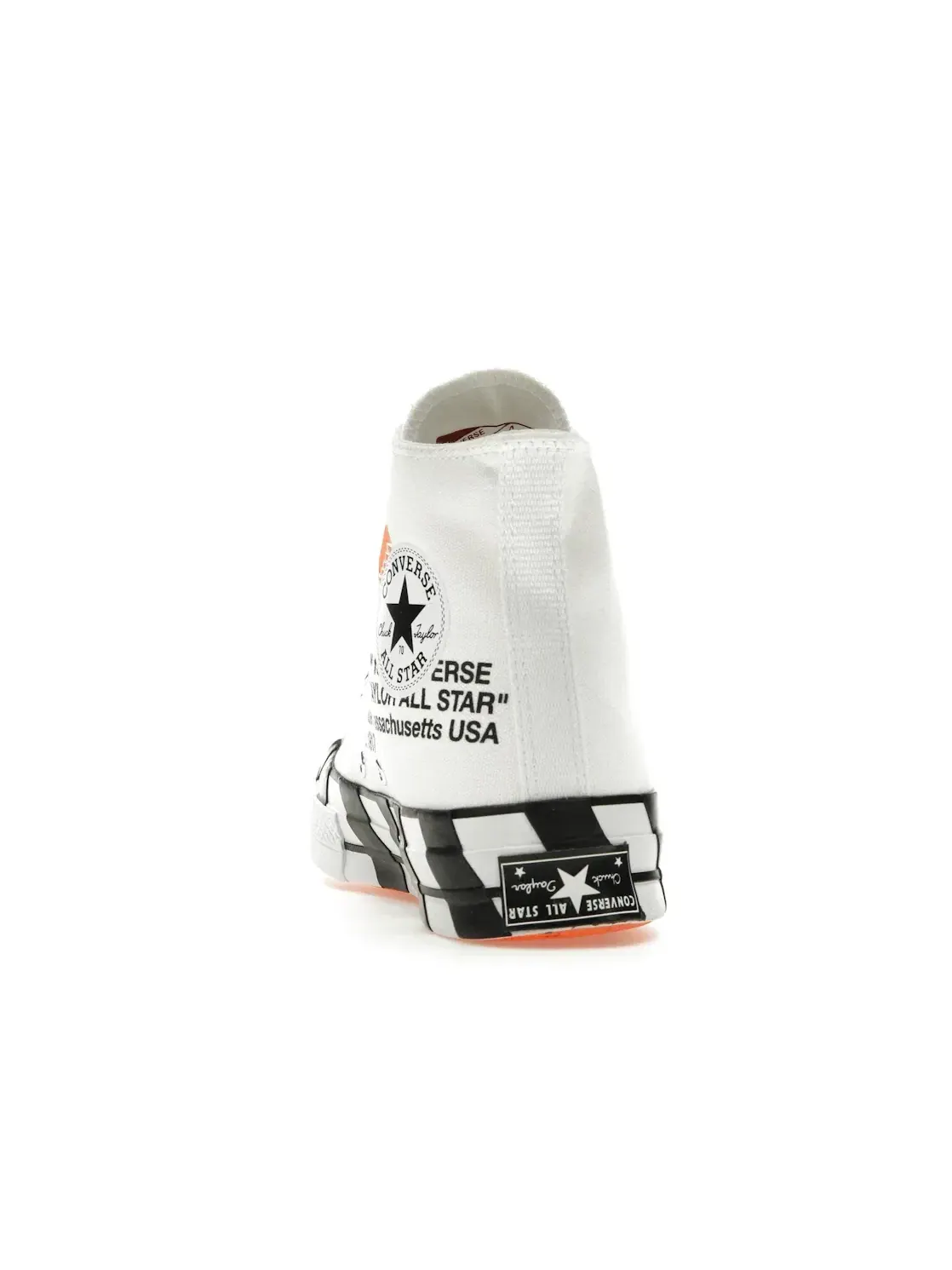 Мужские кеды с принтом Converse Chuck Taylor All Star 70 Hi Off-White — изображение 5 из 5, белый/оранжевый-черный