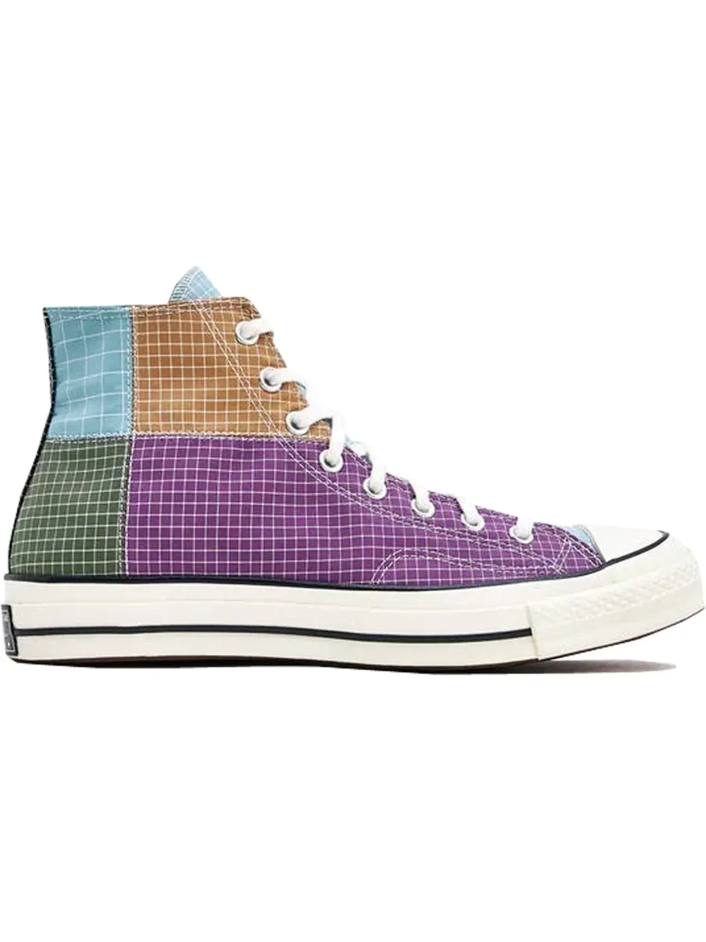 Мужские кроссовки с принтом Converse Chuck Taylor All Star 70 Hi Patchwork Ripstop, Dewberry/Iced Coffee-Egret