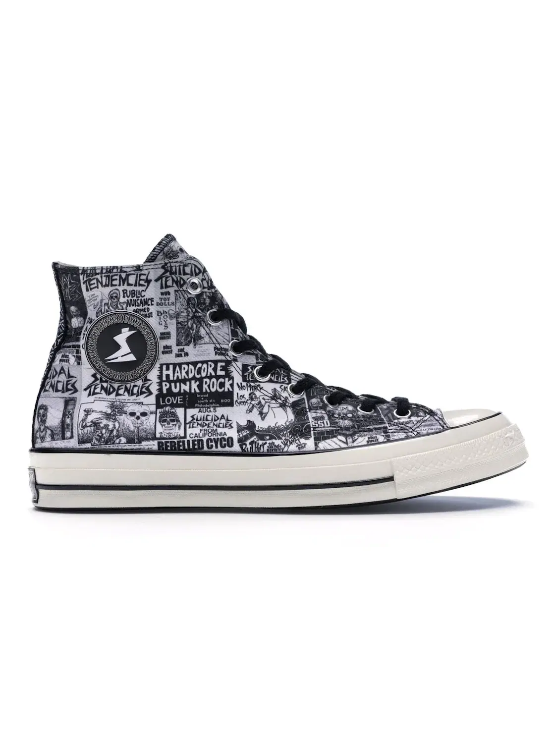 Мужские кеды с принтом Converse Chuck Taylor All Star 70 Hi — изображение 1 из 5, черный/белый