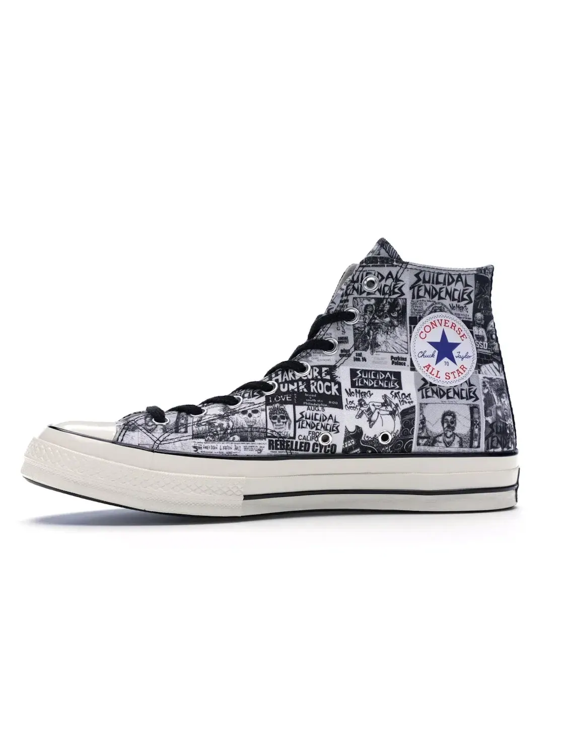 Мужские кеды с принтом Converse Chuck Taylor All Star 70 Hi — изображение 4 из 5, черный/белый