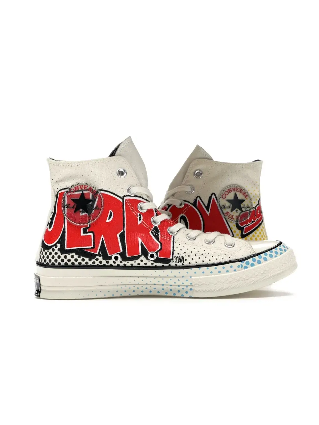 Мужские кроссовки высокие с принтом Converse Chuck Taylor All Star 70 Hi Tom and Jerry — изображение 4 из 5, красный-черный