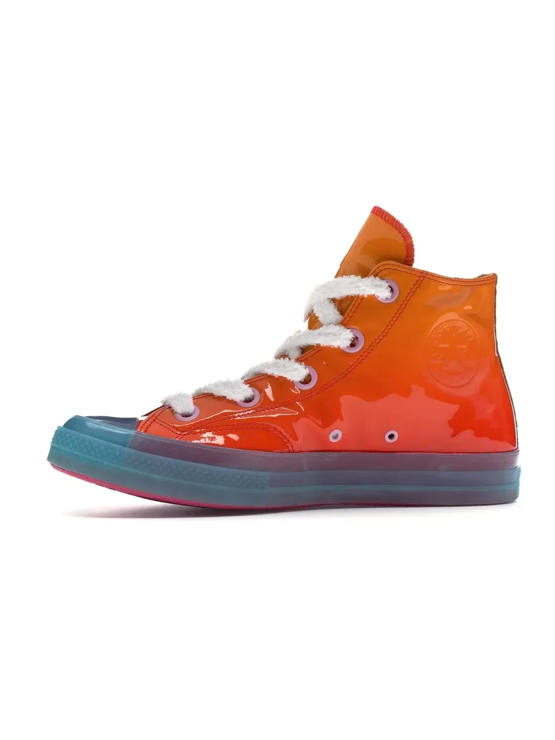 Мужские кроссовки из лакированной кожи Converse Chuck Taylor All Star 70 Hi Toy JW Anderson, Kumquat — изображение 4 из 5