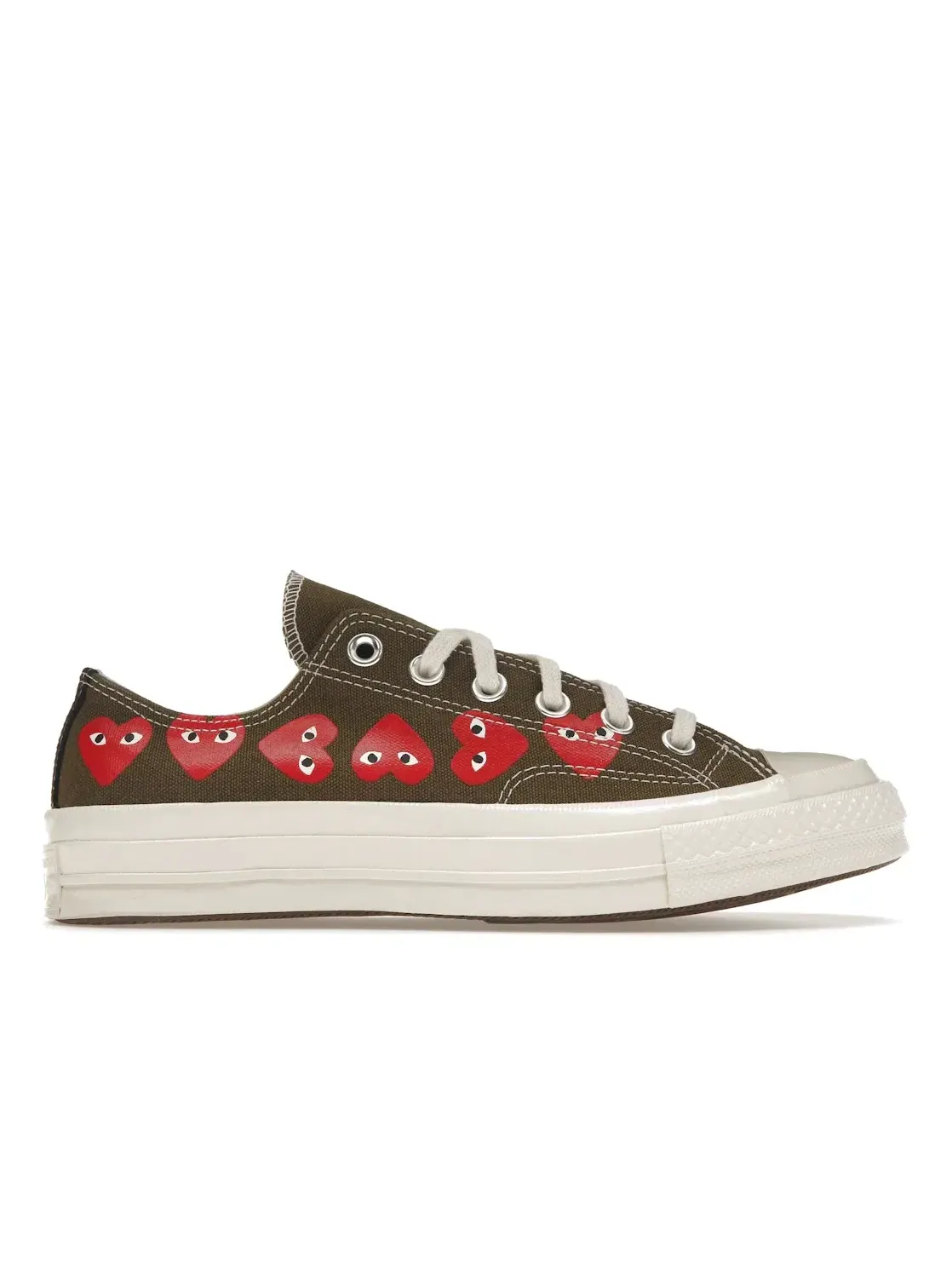 Мужские кеды с принтом Converse Chuck Taylor All Star 70 Ox Comme des Garcons Multi Heart — изображение 1 из 5, зеленый
