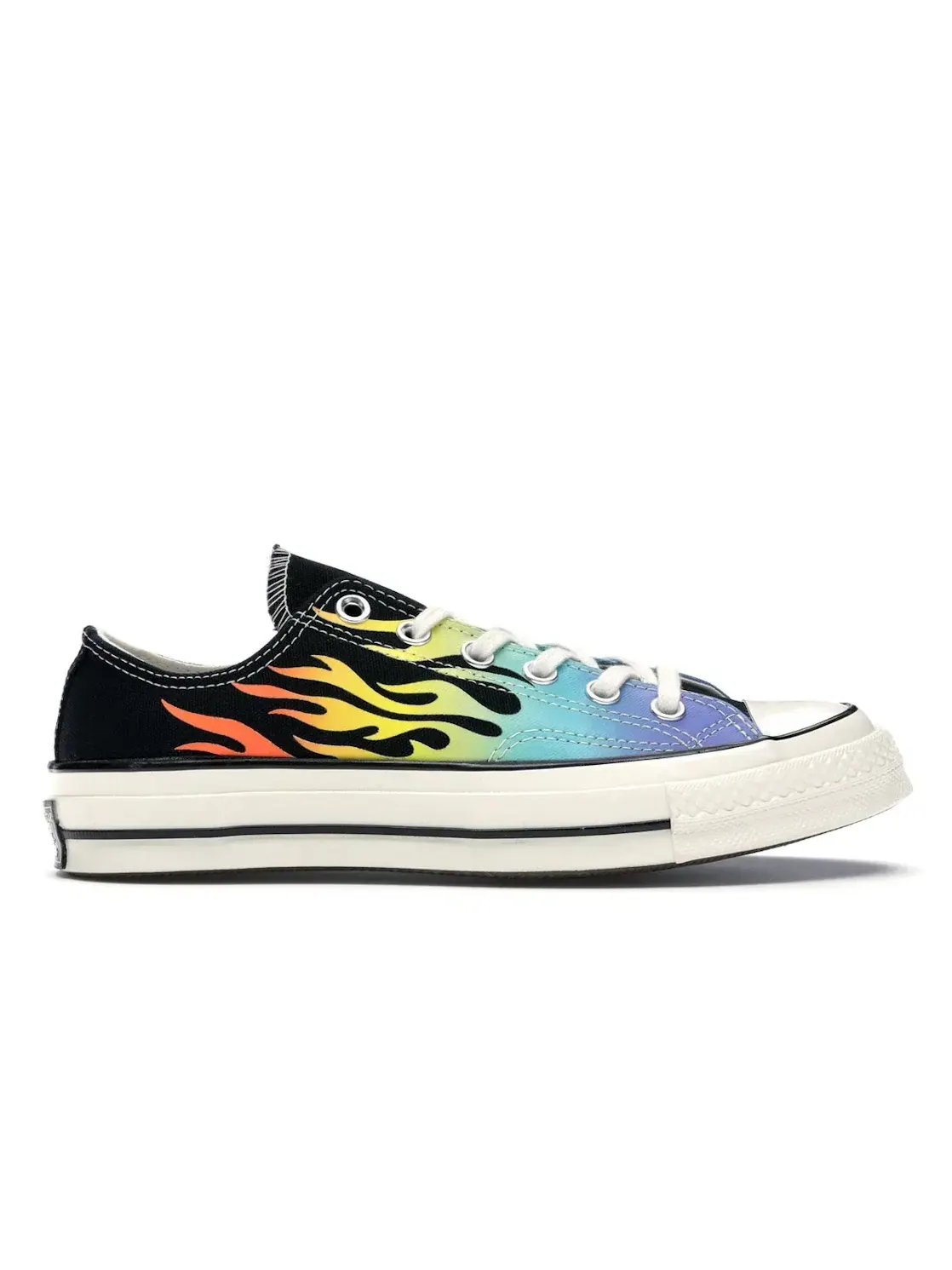 Мужские кроссовки с принтом Converse Chuck Taylor All Star 70 Ox — изображение 1 из 5, черный/оранжевый