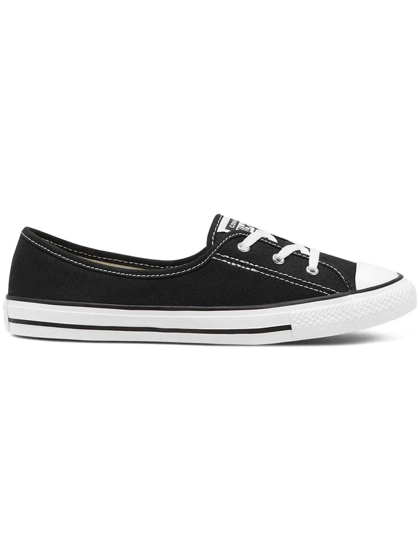 Женские тапочки с длинным рукавом Converse Chuck Taylor All Star Ballet Lace Slip — изображение 1 из 2, черный/белый/черный