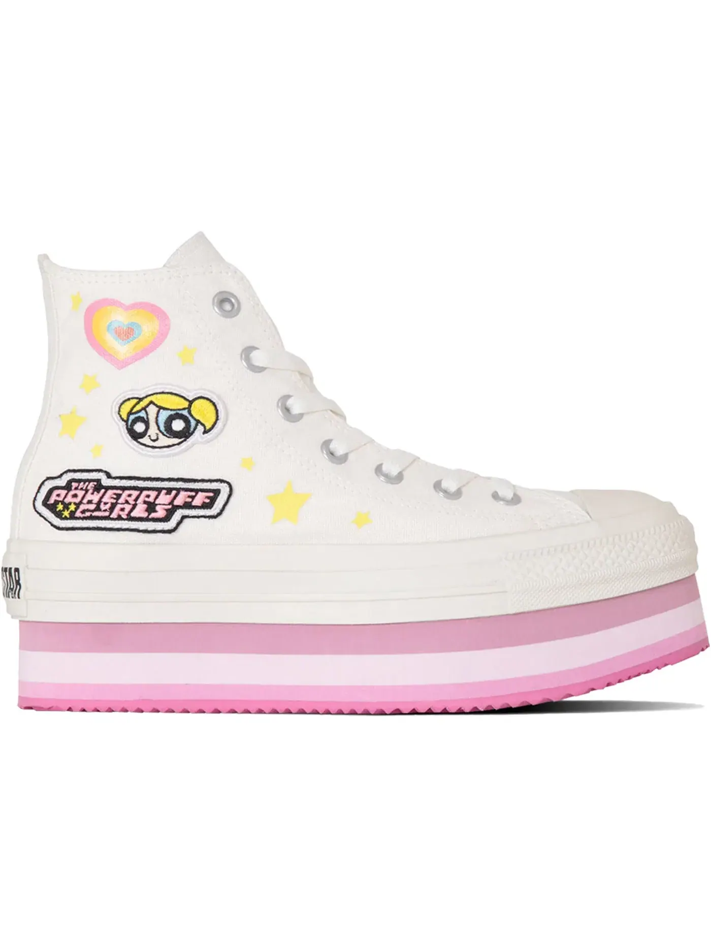 Мужские кроссовки Lifestyle Converse Chuck Taylor All Star Chunkyline Hi — изображение 1 из 2, белый/розовый