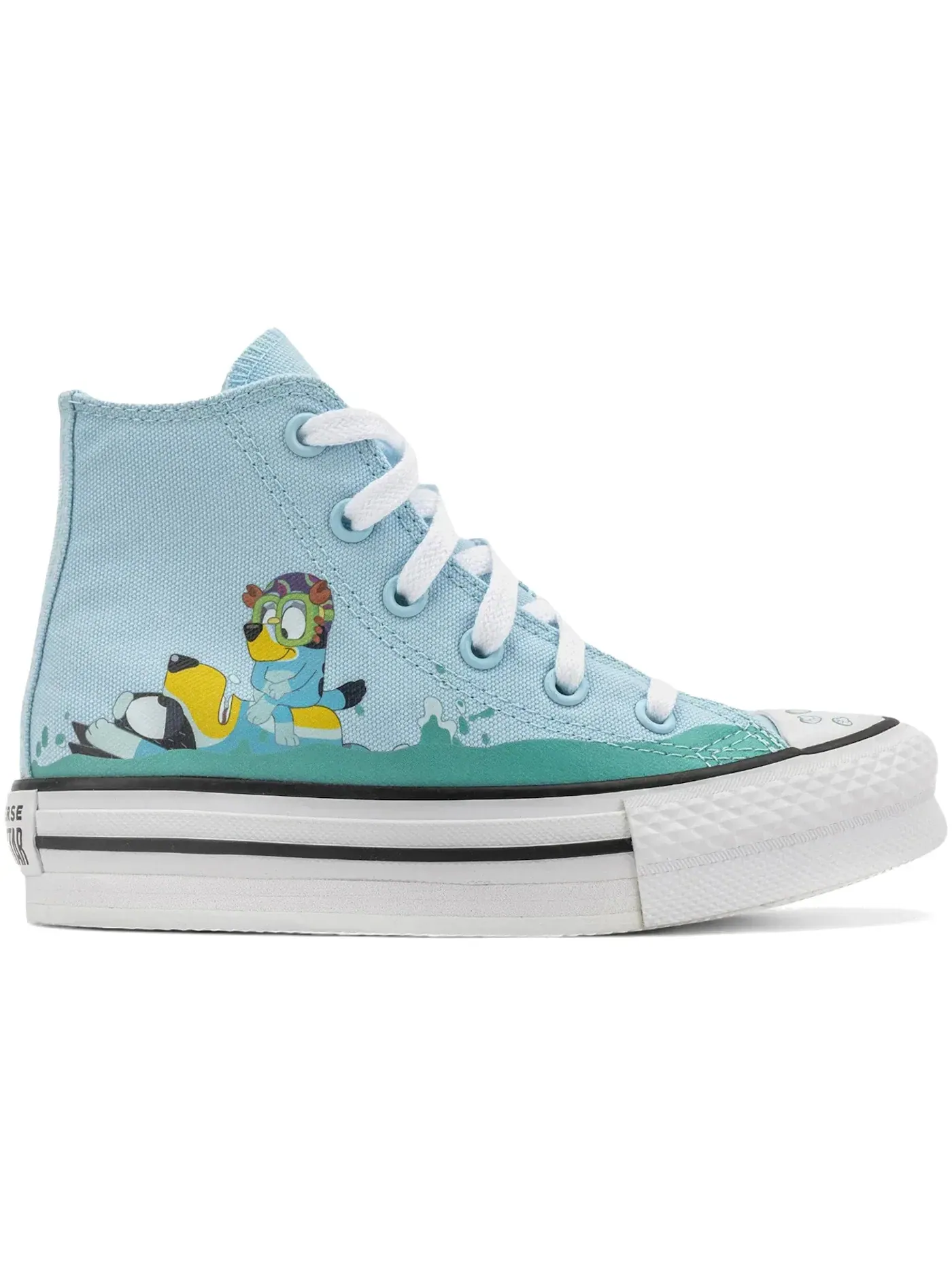 Детские кеды с принтом Converse Chuck Taylor All Star Eva Lift Hi Bluey Converse — изображение 1 из 2, синий/белый/мульти