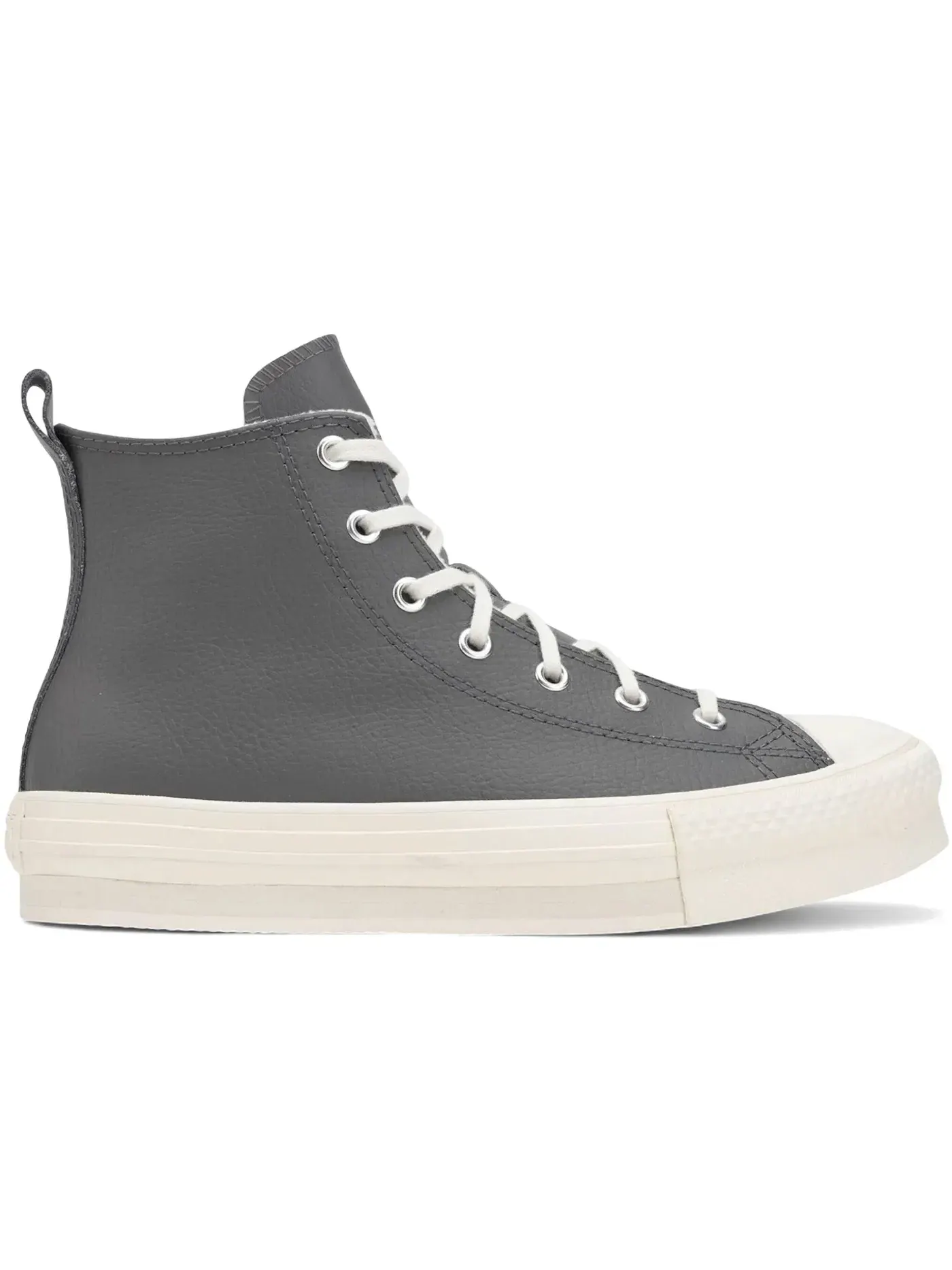 Детские кеды Lifestyle Converse Chuck Taylor All Star EVA Lift Platform Leather Hi, Sharkskin Warm Quarry Egret