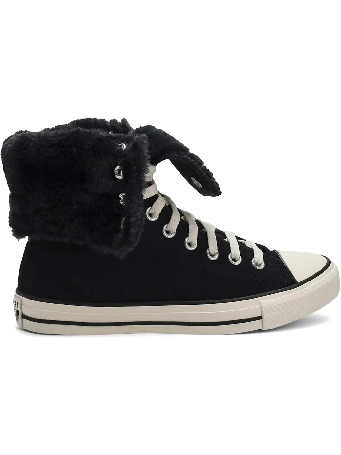Женские кеды с отворотом Converse Chuck Taylor All Star Fold Over Hi — изображение 1 из 2, черный/черный