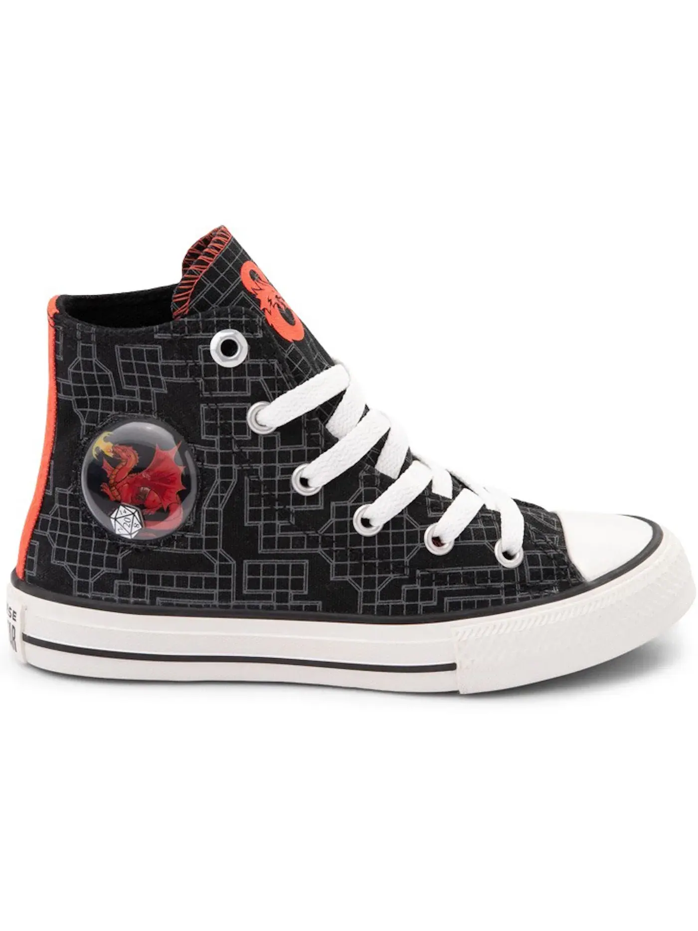 Детские кеды Converse с принтом Converse Chuck Taylor All Star Hi — изображение 1 из 2, черный/белый/красный