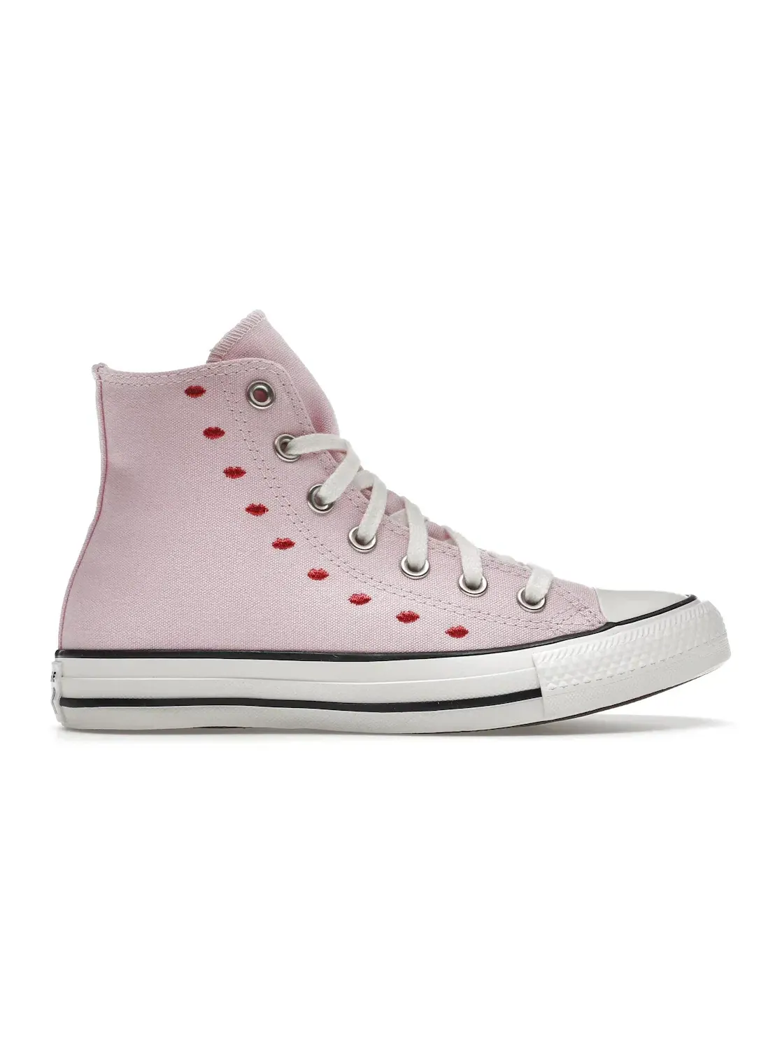 Женские кроссовки с принтом Converse Chuck Taylor All Star Hi Embroidered Hearts — изображение 1 из 5, розовый