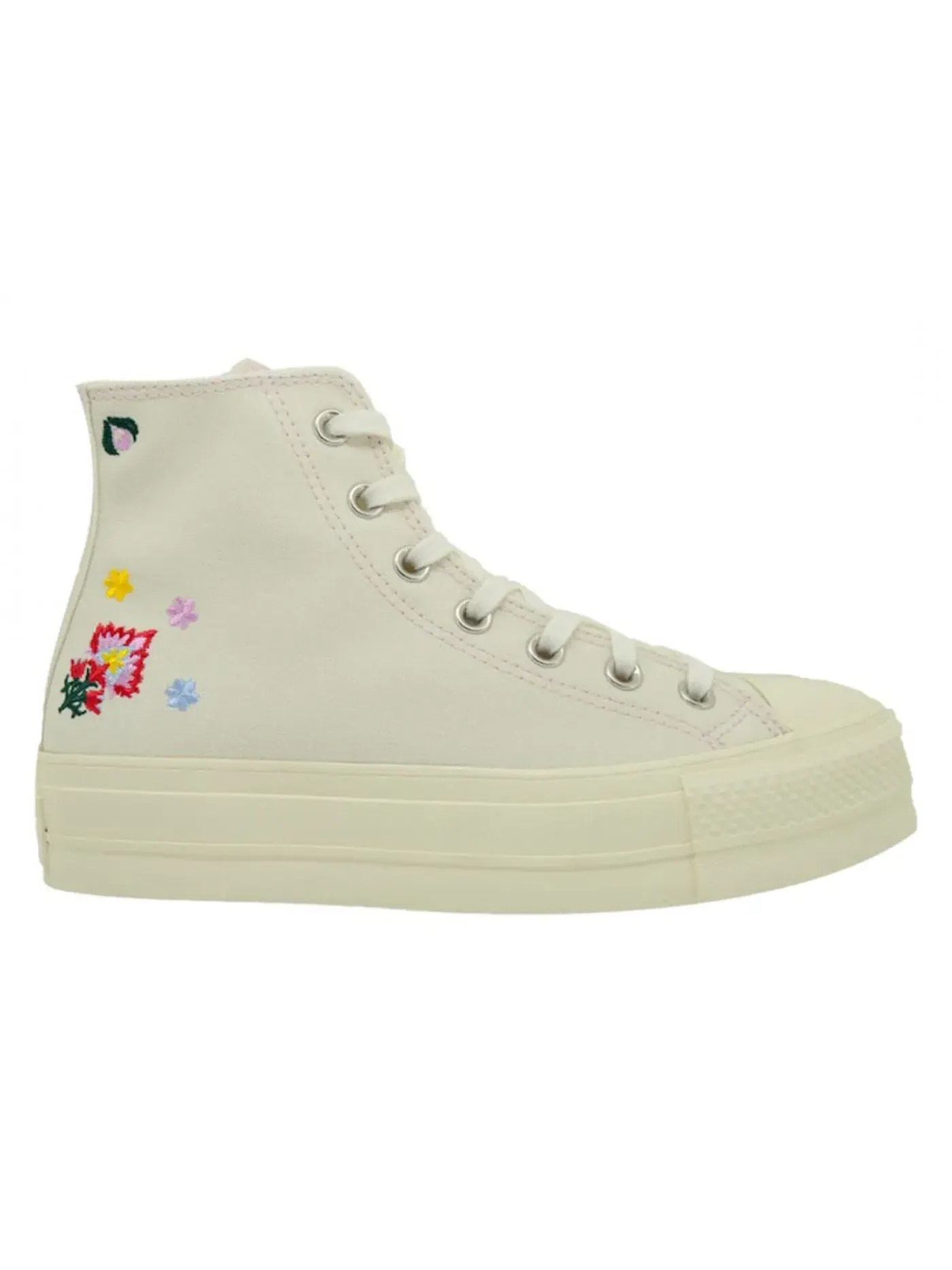 Женские кроссовки с принтом Converse Chuck Taylor All Star Hi Lift, Egret/Egret — изображение 1 из 2