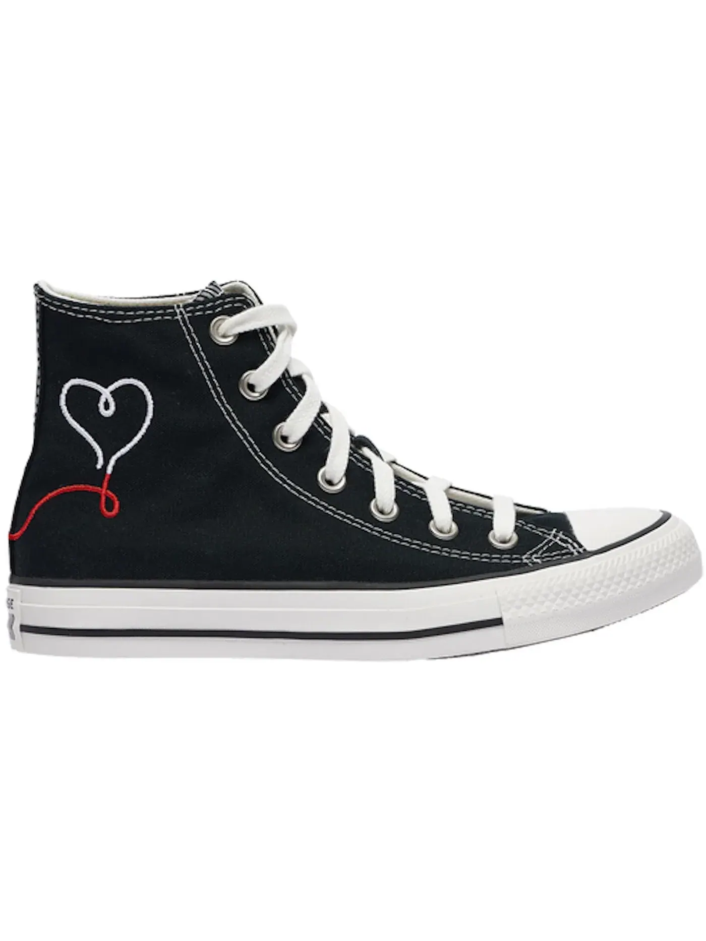Мужские кеды с принтом Converse Chuck Taylor All Star Hi — изображение 1 из 2, черный/винтажный белый