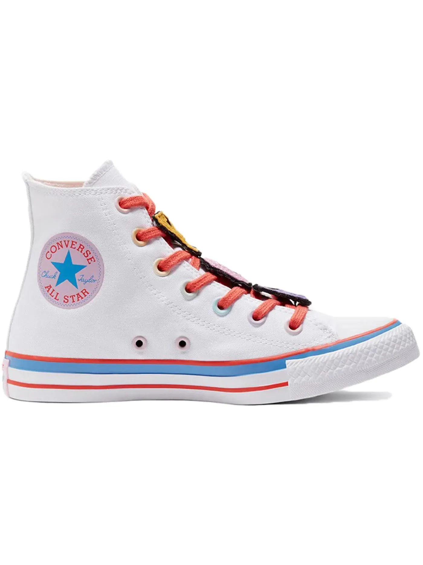 Женские кеды с принтом Converse Chuck Taylor All Star Hi — изображение 1 из 2, белый красный