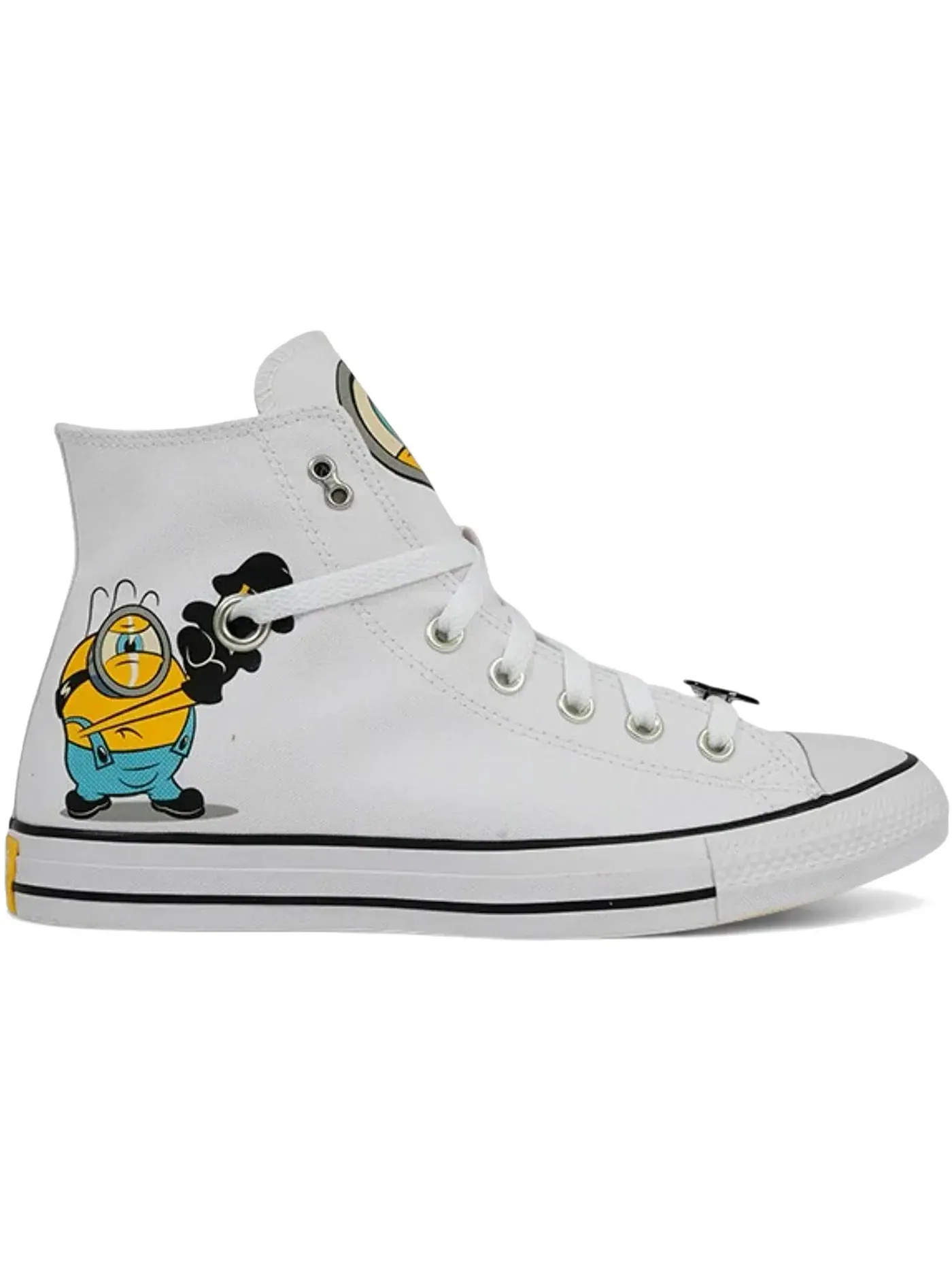 Мужские кеды с принтом Minions Converse Chuck Taylor All Star Hi — изображение 1 из 2, белый/желтый/белый