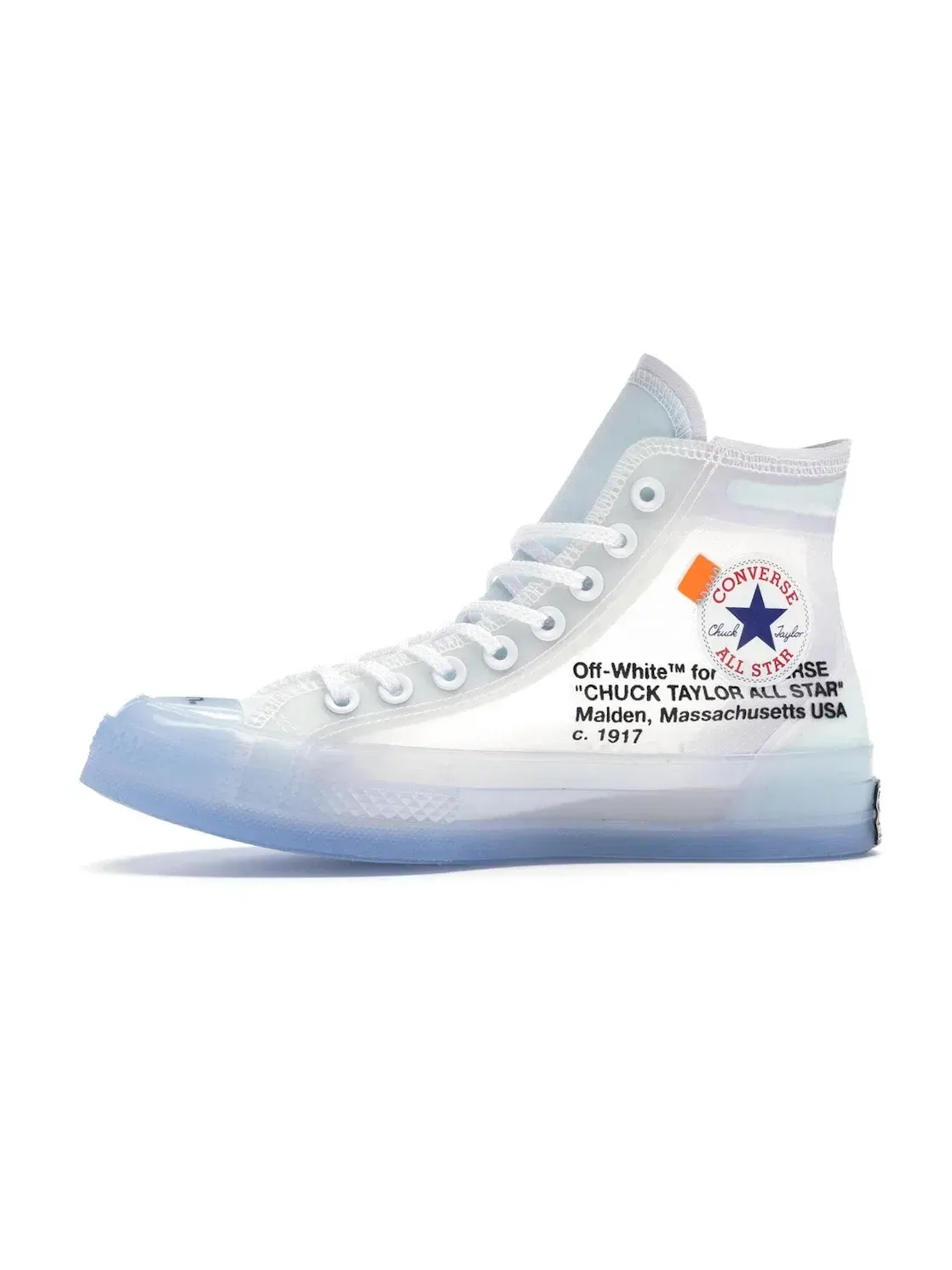 Мужские кроссовки высокие Converse Chuck Taylor All Star Vulcanized Hi — изображение 4 из 5, белый/-синий