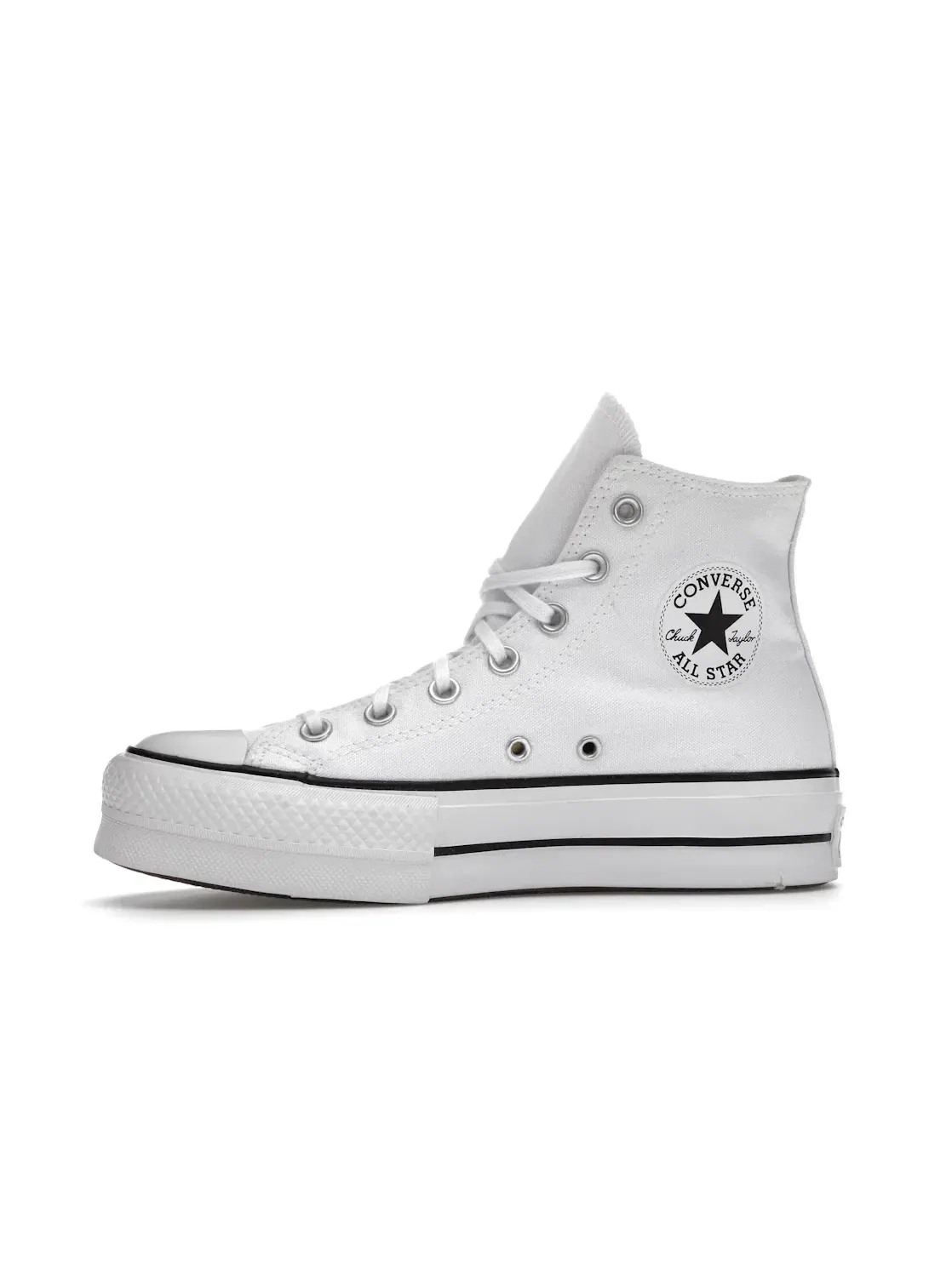 Женские кроссовки на платформе Converse Chuck Taylor All Star Hi — изображение 4 из 5, белый/черный/белый