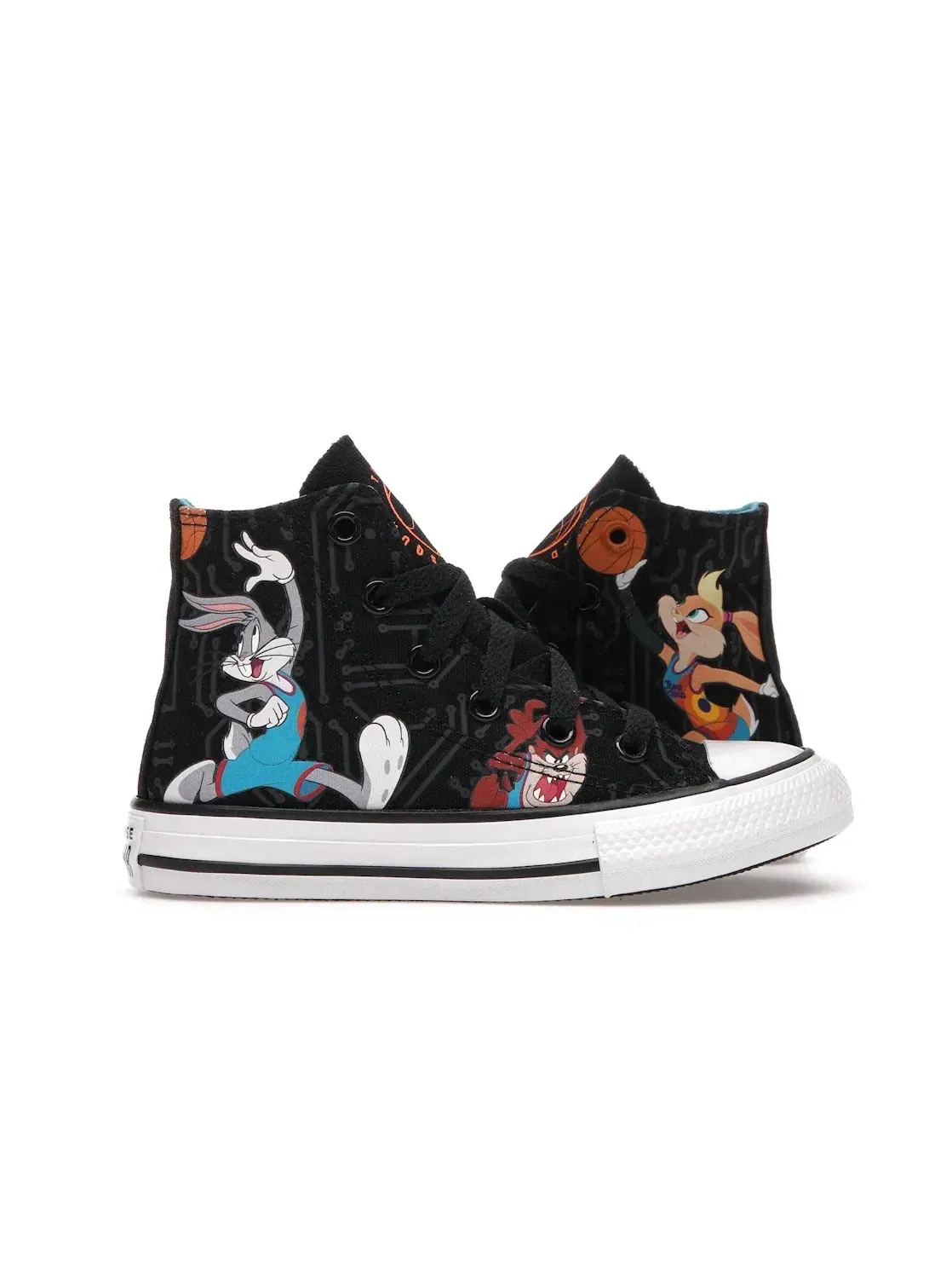 Детские кеды с принтом Converse Chuck Taylor All Star Hi Space Jam (PS) — изображение 1 из 5, черный/мульти/белый