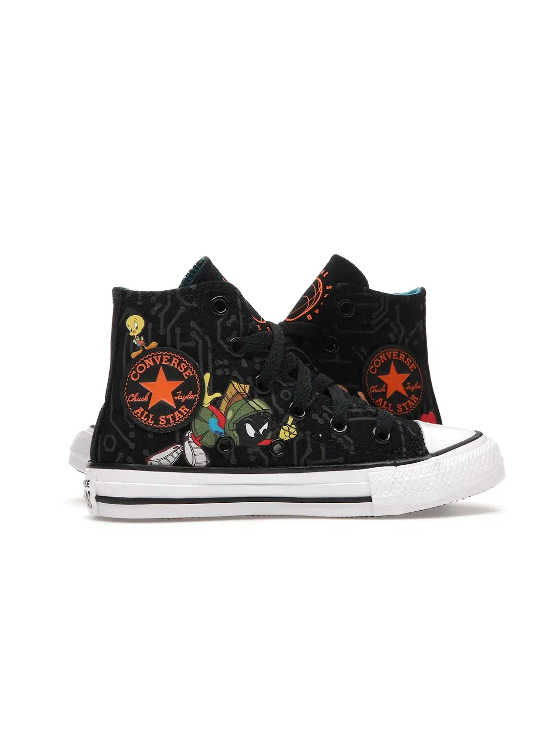 Детские кеды с принтом Converse Chuck Taylor All Star Hi Space Jam (PS) — изображение 4 из 5, черный/мульти/белый