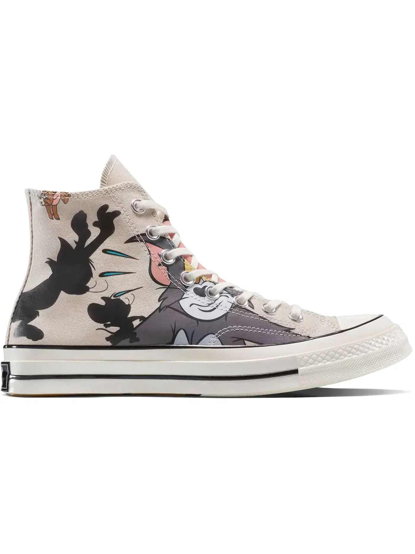 Мужские кеды Lifestyle с принтом Converse Chuck Taylor All Star Hi Tom & Jerry Converse — изображение 1 из 2, серый//черный
