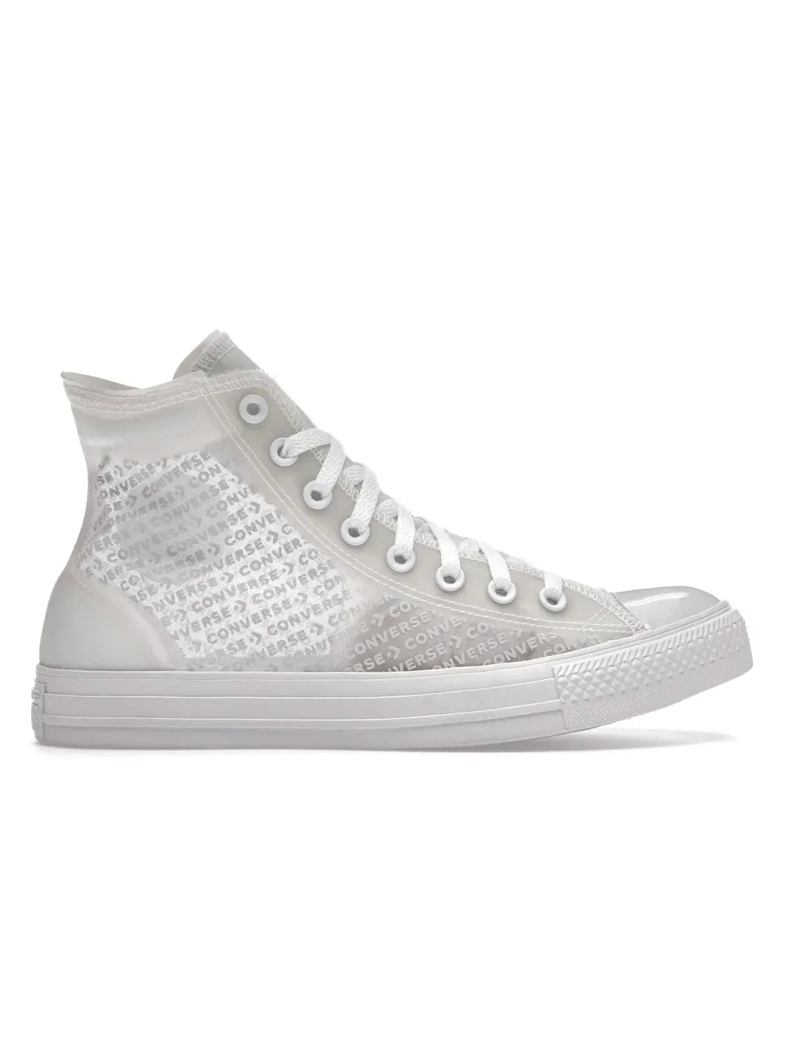 Мужские кроссовки с полупрозрачным верхом Converse Chuck Taylor All Star Hi — изображение 1 из 5, белый/белый/белый