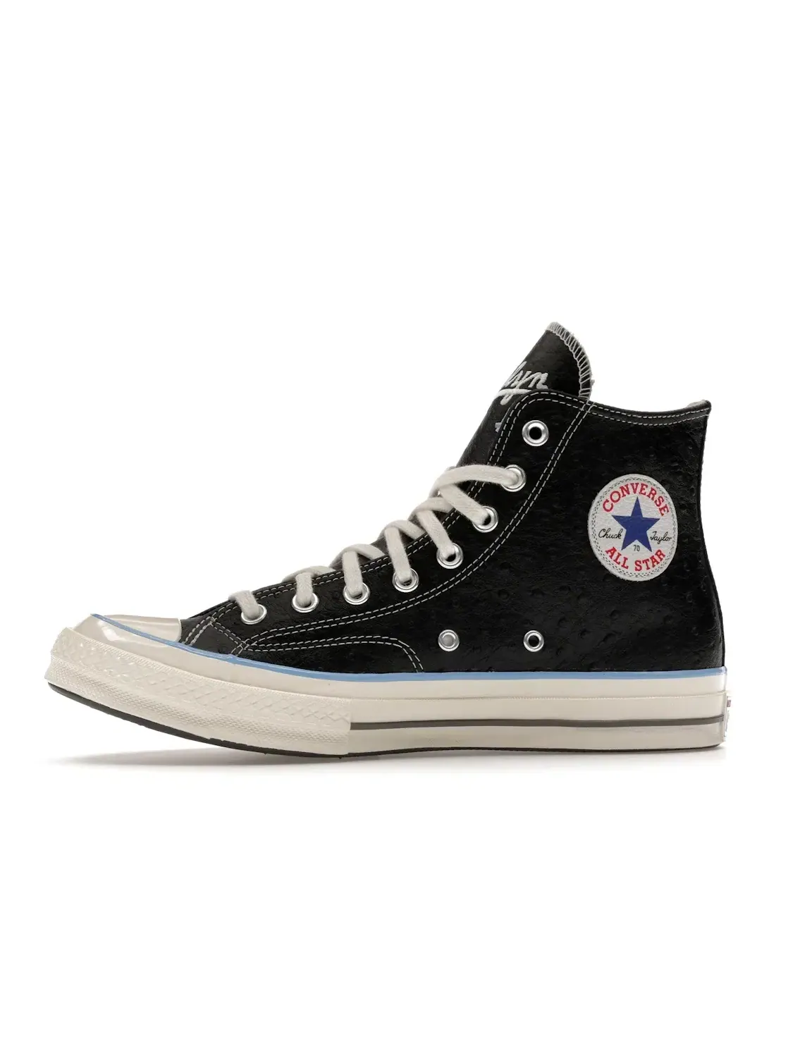 Мужские кроссовки Lifestyle с текстурой под страуса Converse Chuck Taylor All Star Hi — изображение 4 из 5, черный